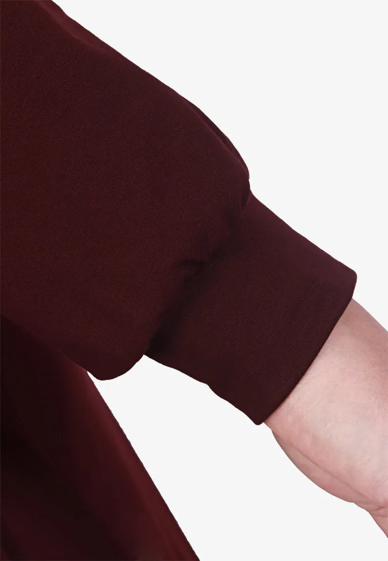 Pocca Long Sweater Dress Tee - Burgundy