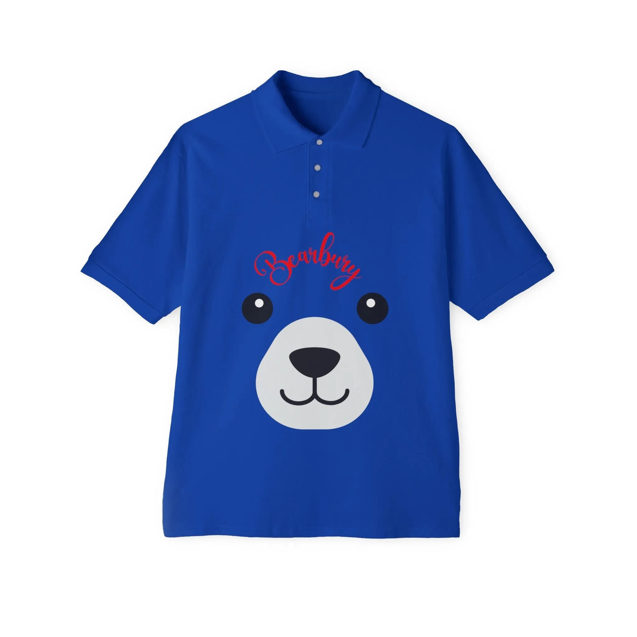 Polo T-Shirt with Cute Bear Graphic –Urban Chic Trendy Unisex Apparel