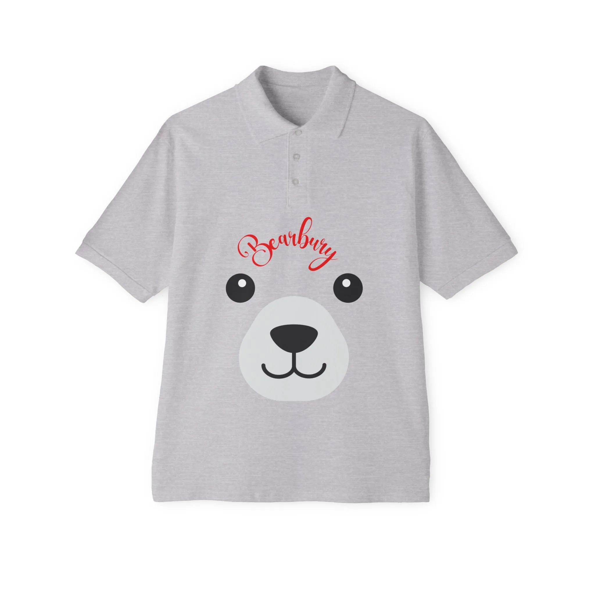 Polo T-Shirt with Cute Bear Graphic –Urban Chic Trendy Unisex Apparel