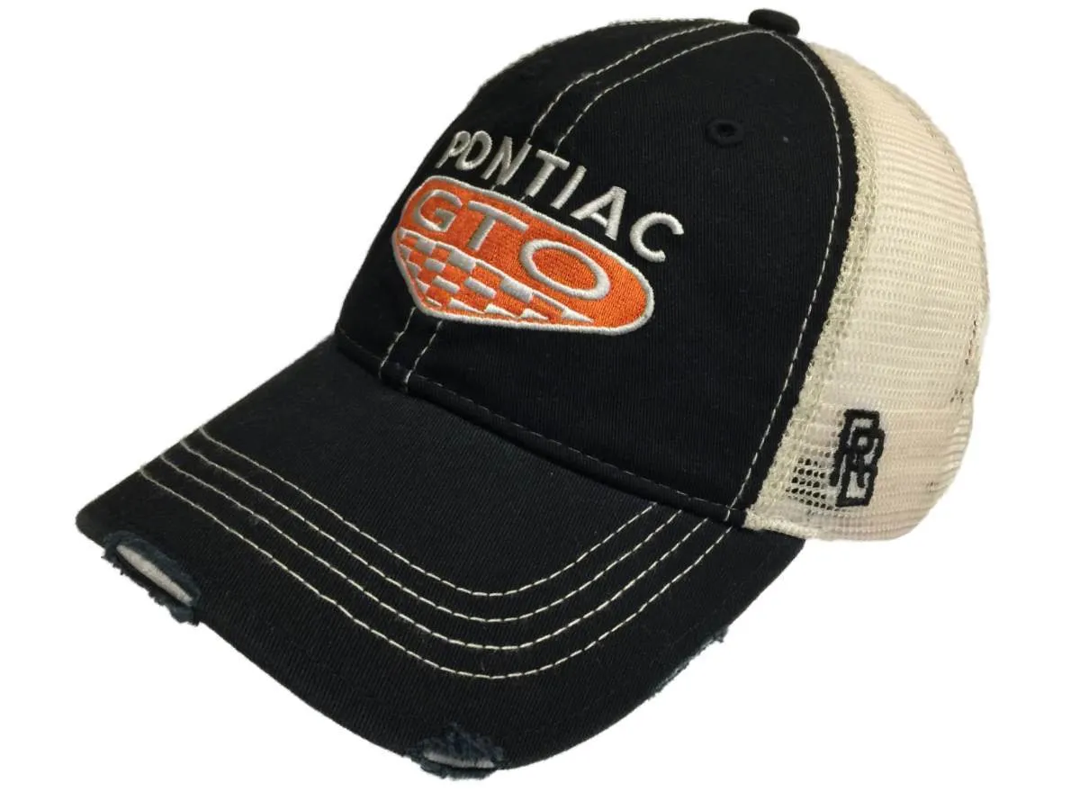 Pontiac GTO Retro Brand Vintage Mesh Adjustable Snapback Car Trucker Hat Cap