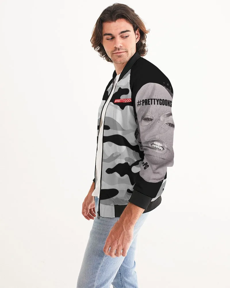 PRETTY GOONS GREY CAMO Men's Bomber Jacket