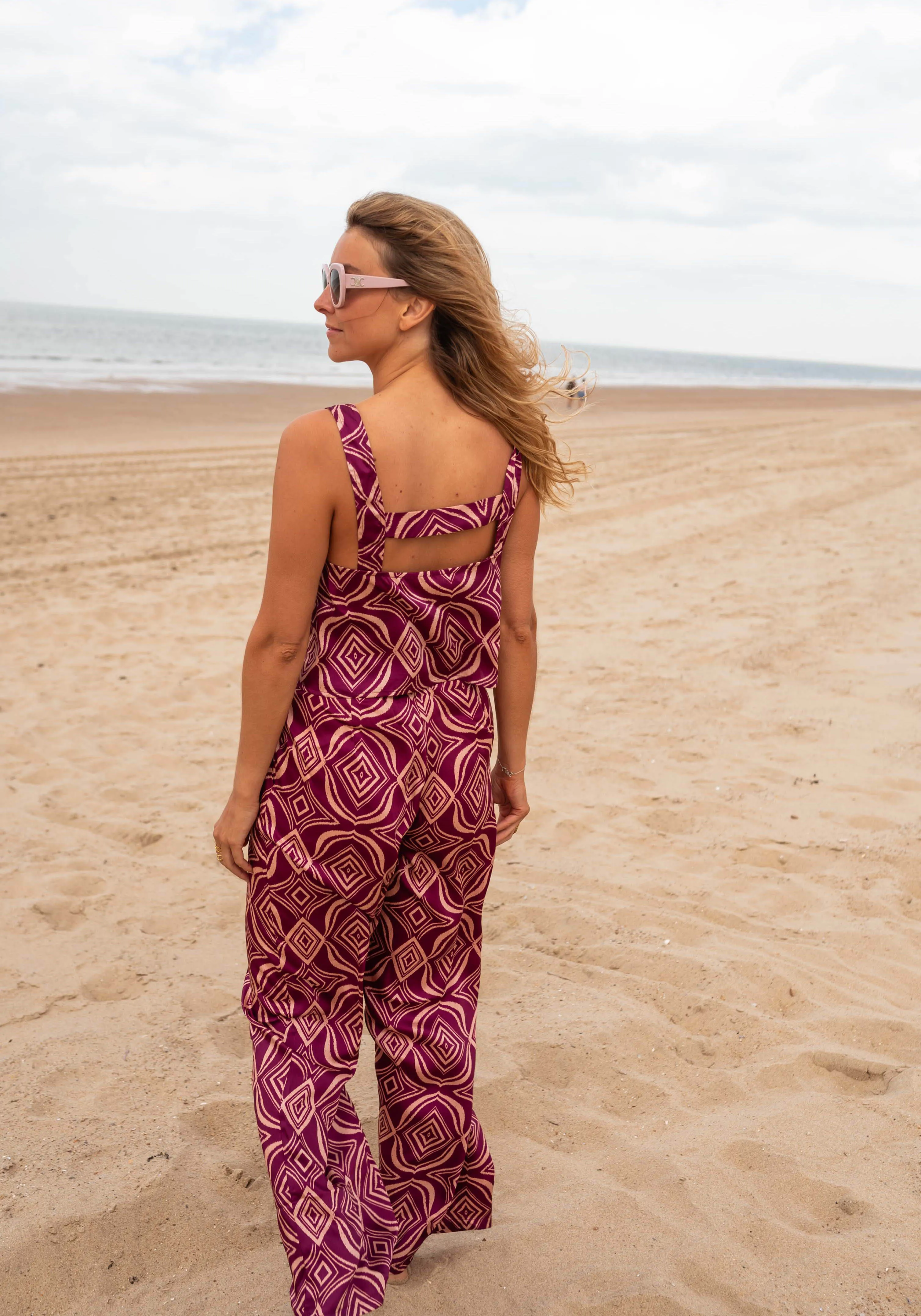 Purple Patterned Telio Pants