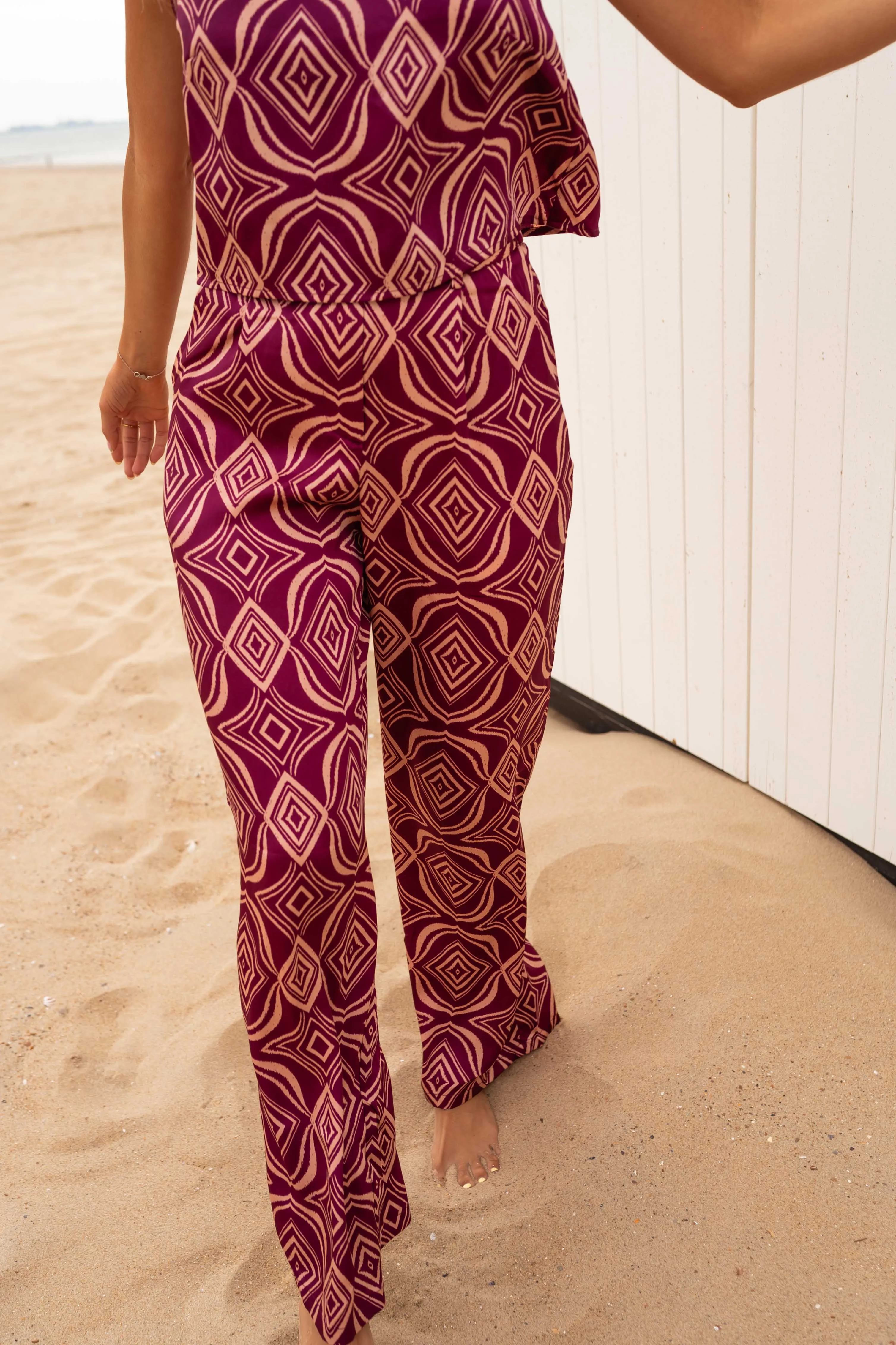 Purple Patterned Telio Pants