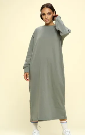 "REFLECT AND CHILL" MAXI SWEATER DRESS