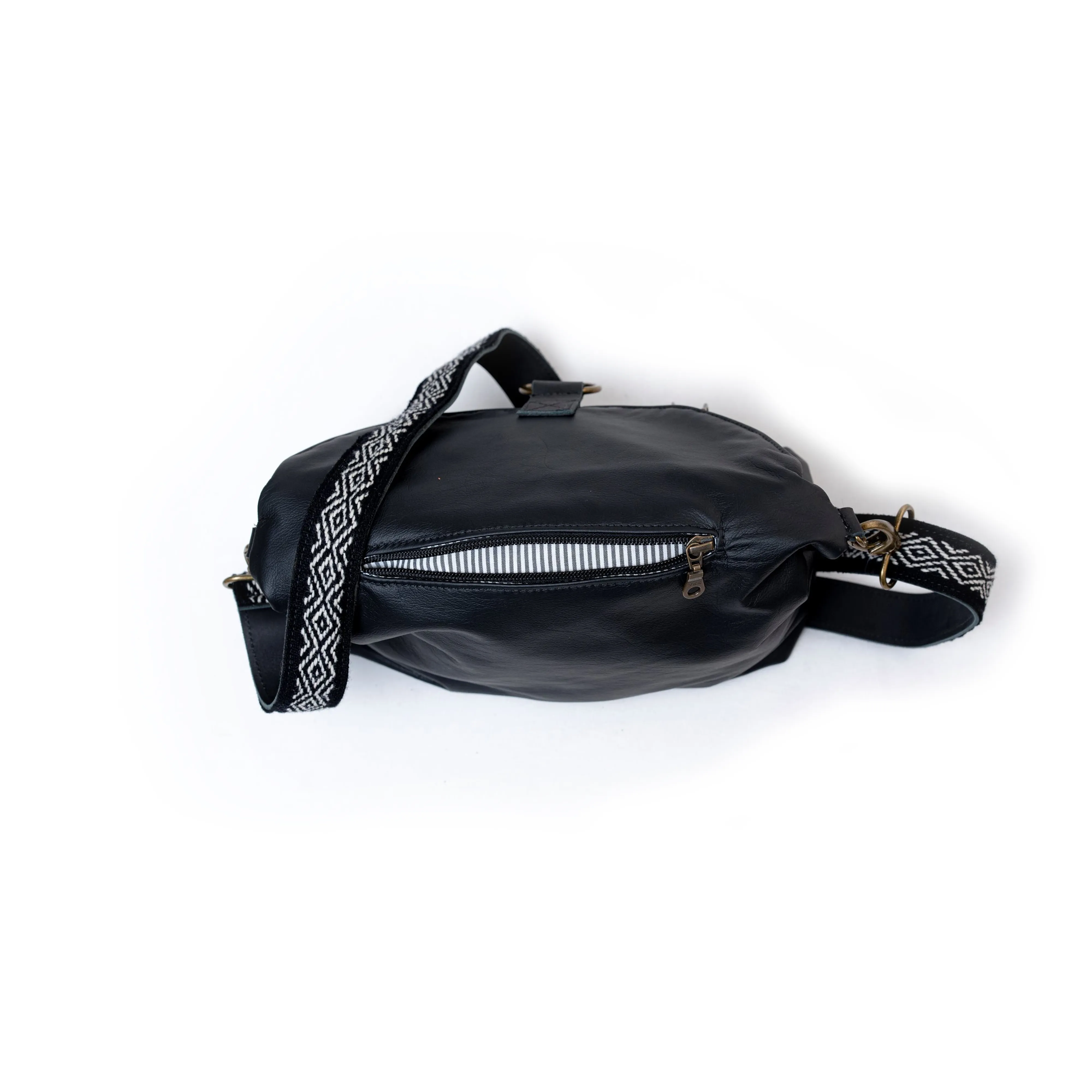 Relaxed Crossbody Backpack in Black