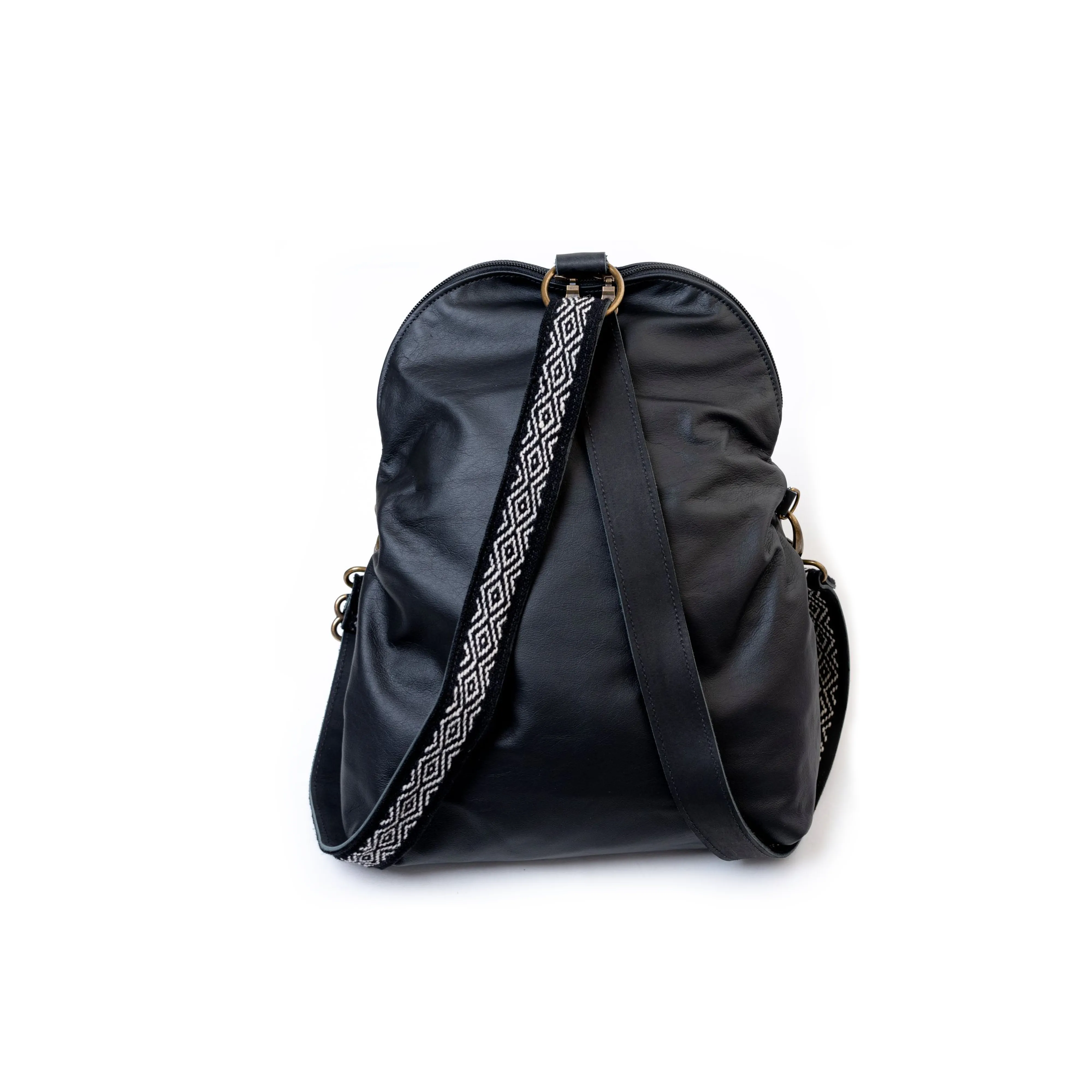 Relaxed Crossbody Backpack in Black