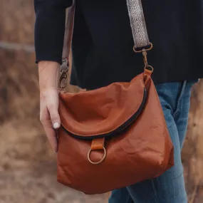 Relaxed Crossbody Backpack in Cognac