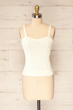 Rhodes Cream | Textured Knitted Cami