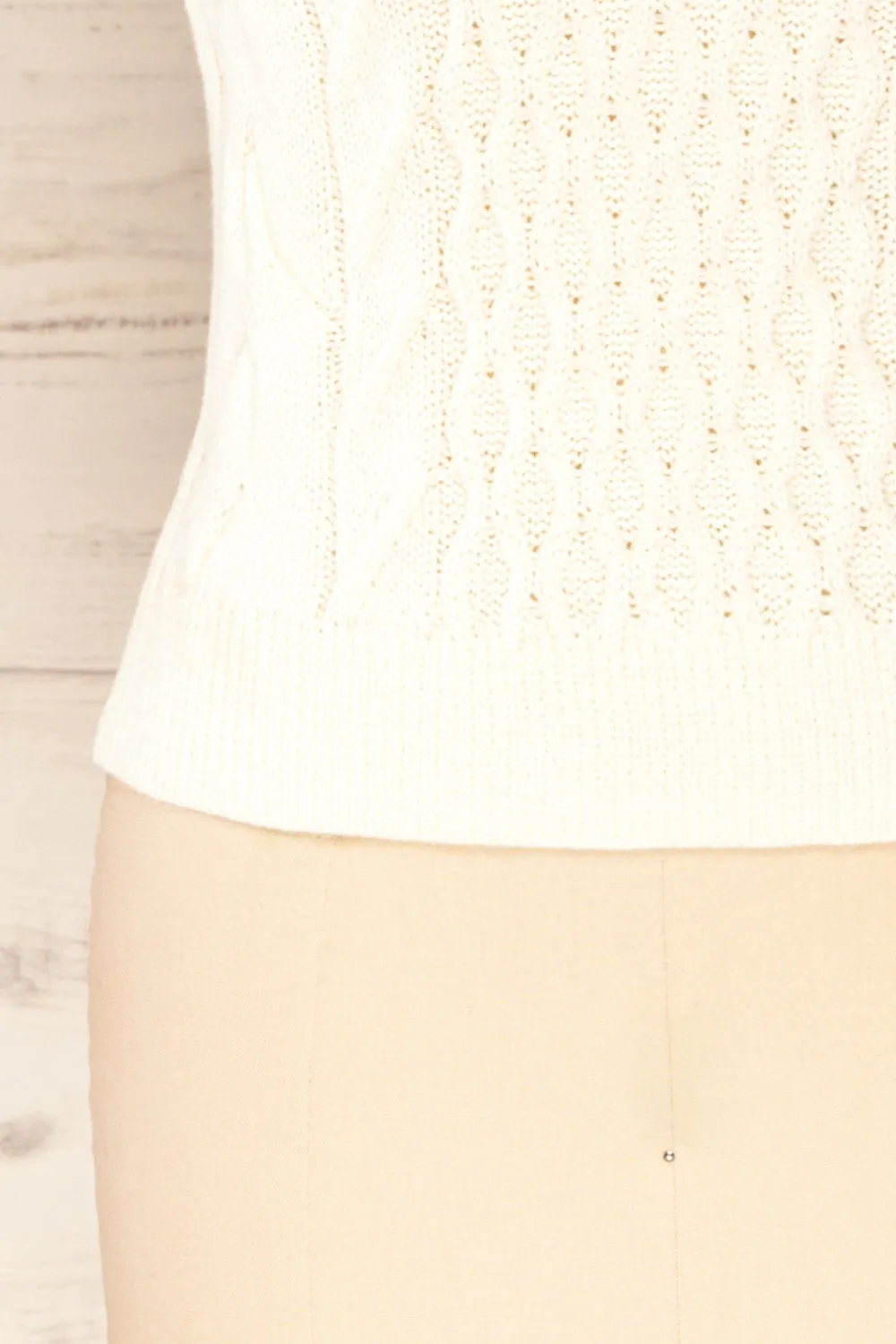 Rhodes Cream | Textured Knitted Cami