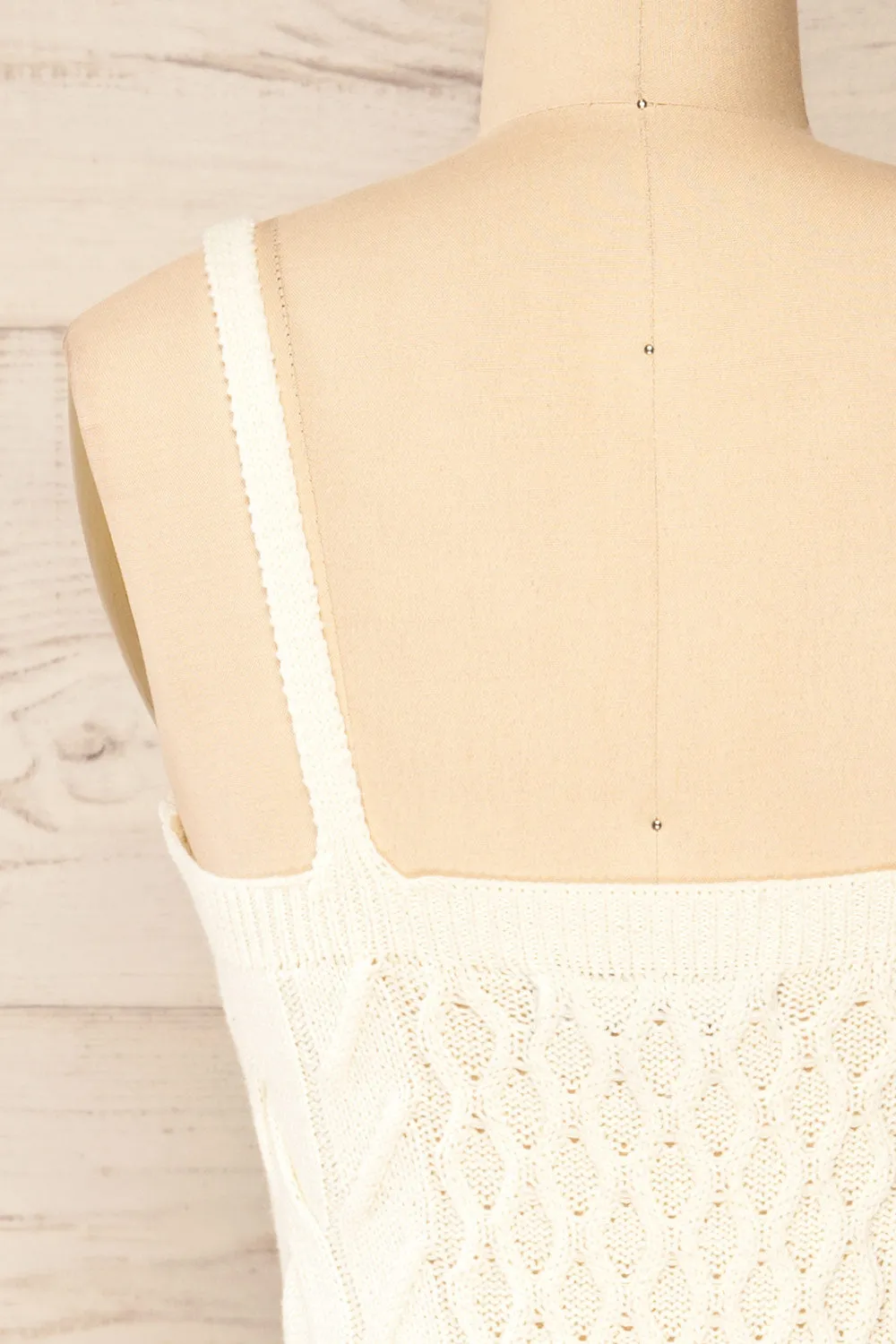 Rhodes Cream | Textured Knitted Cami