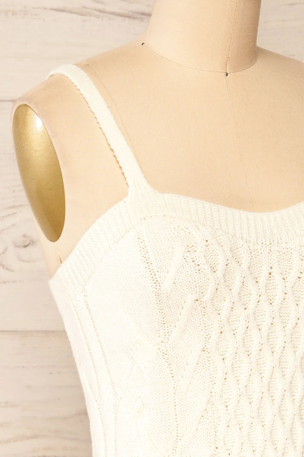 Rhodes Cream | Textured Knitted Cami