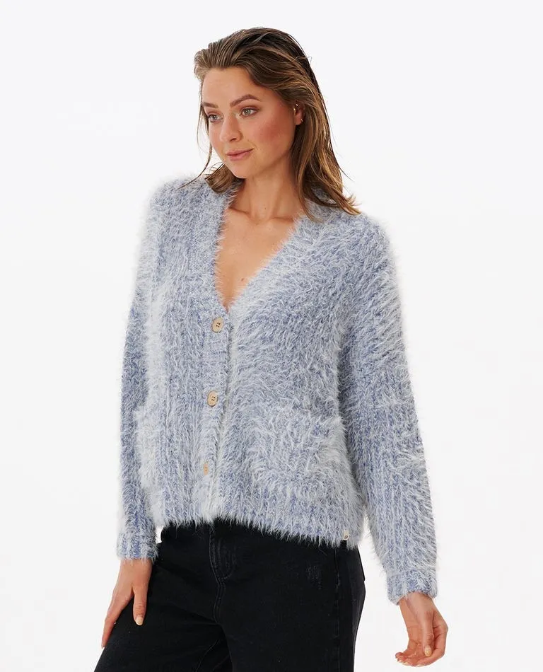 Rip Curl Melting Waves Cardigan Sweater-Blue