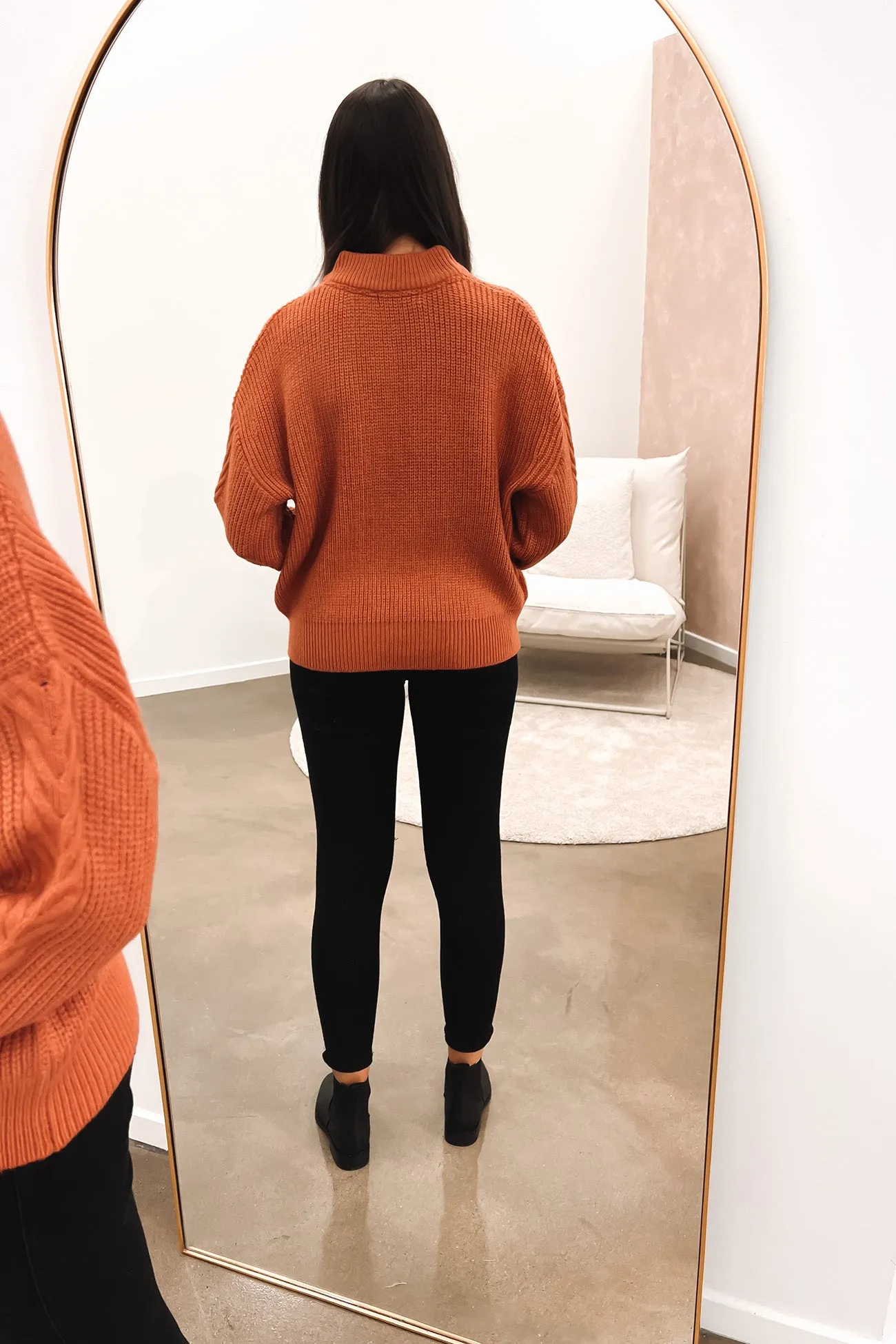 Rumi Knit Sweater Rust