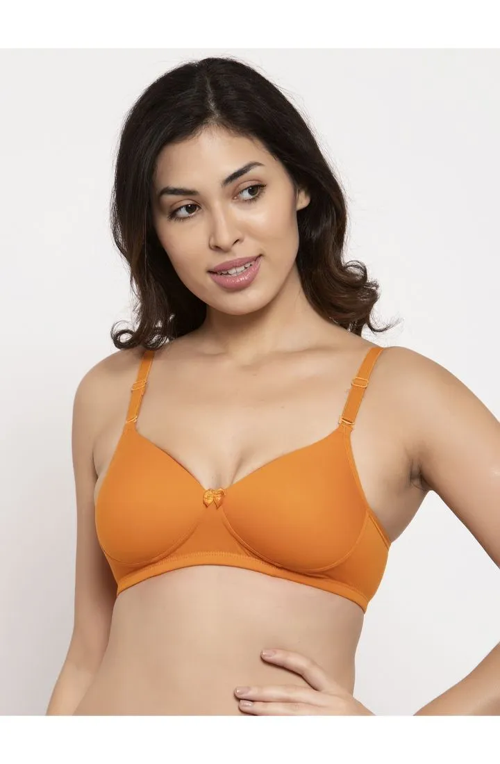 Saffron Padded  Non-Wired  Medium Coverage T-shirt Bra