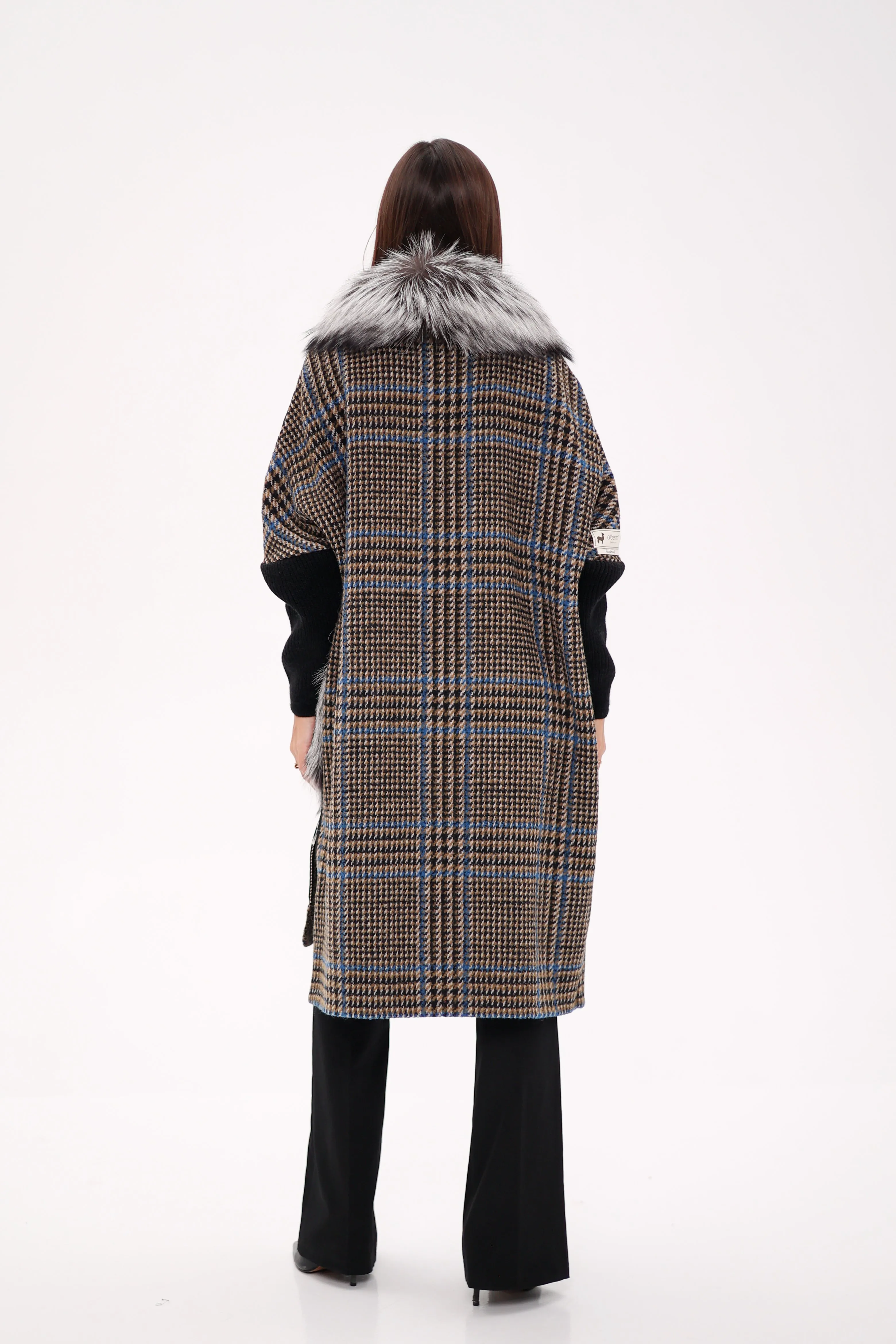 Saga®Furs Silver Fox Wool Alpaca Coat