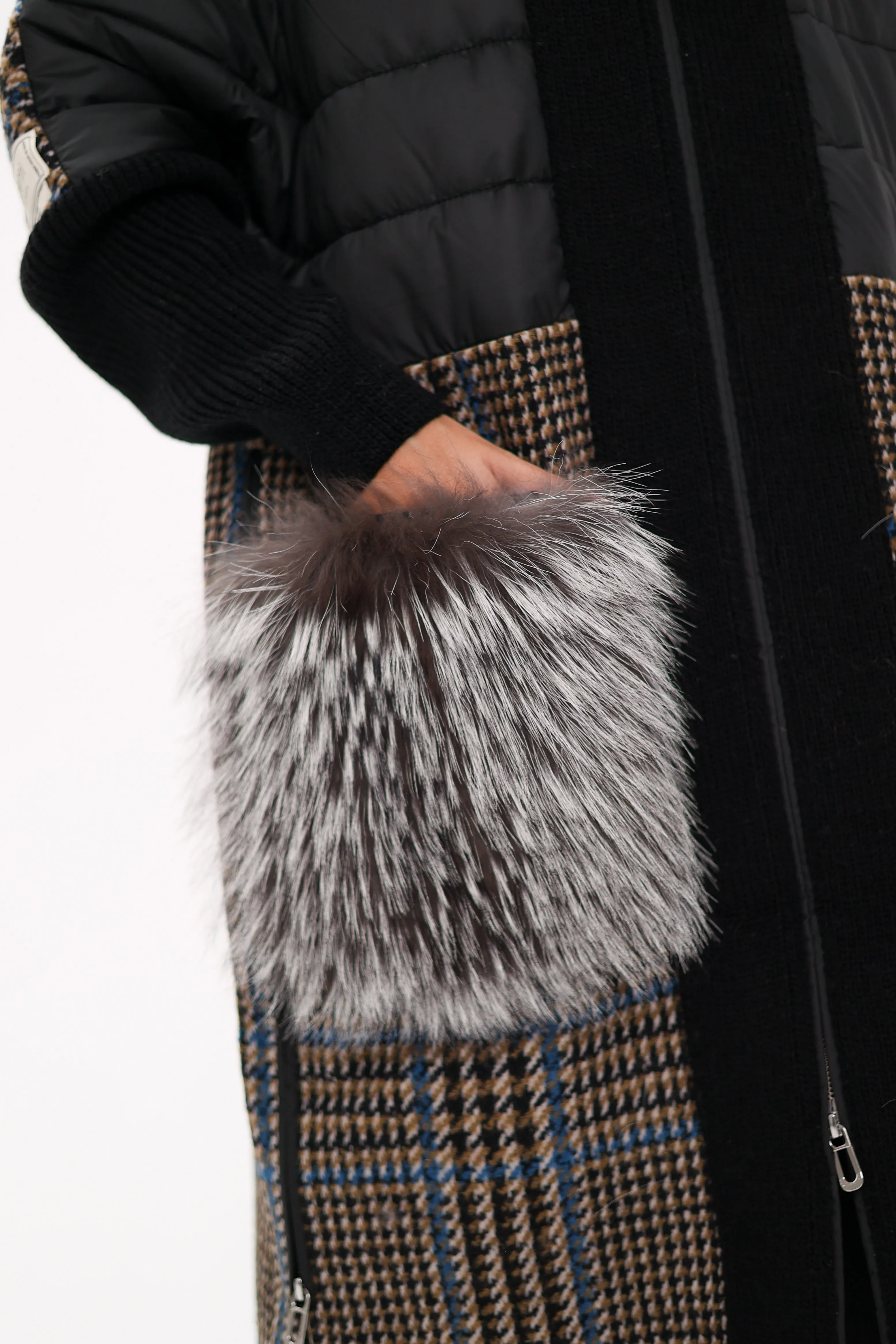 Saga®Furs Silver Fox Wool Alpaca Coat