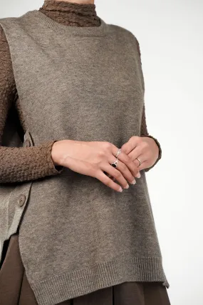 Sage Side Button Knit Sweater