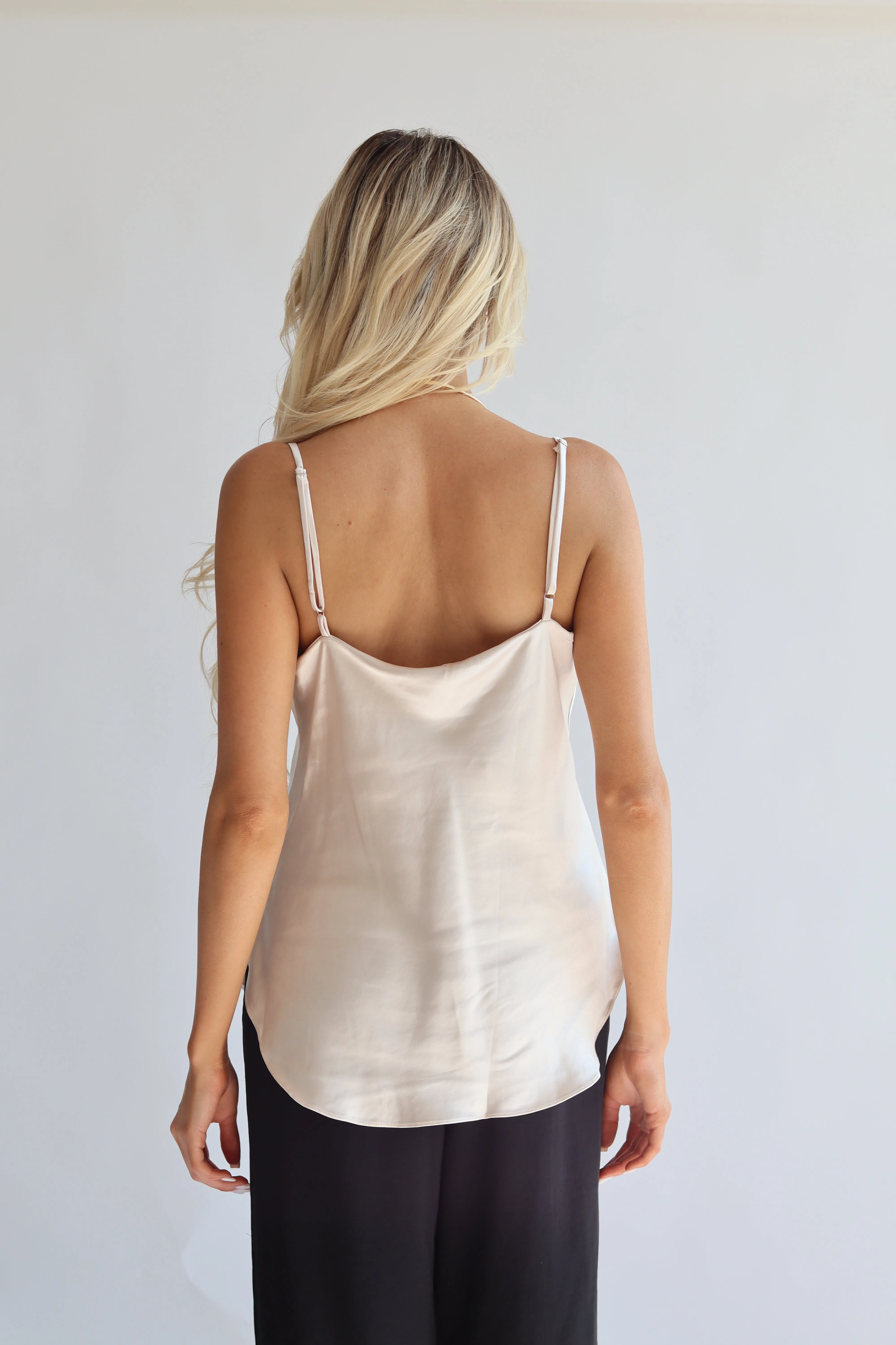 Satin Cowl Neck Cami