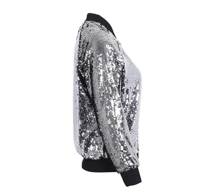 Sequin Bomber Jacket