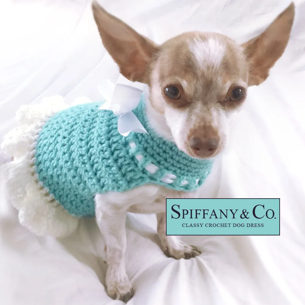 Sniffany & Company Charming Crochet Dog Dress