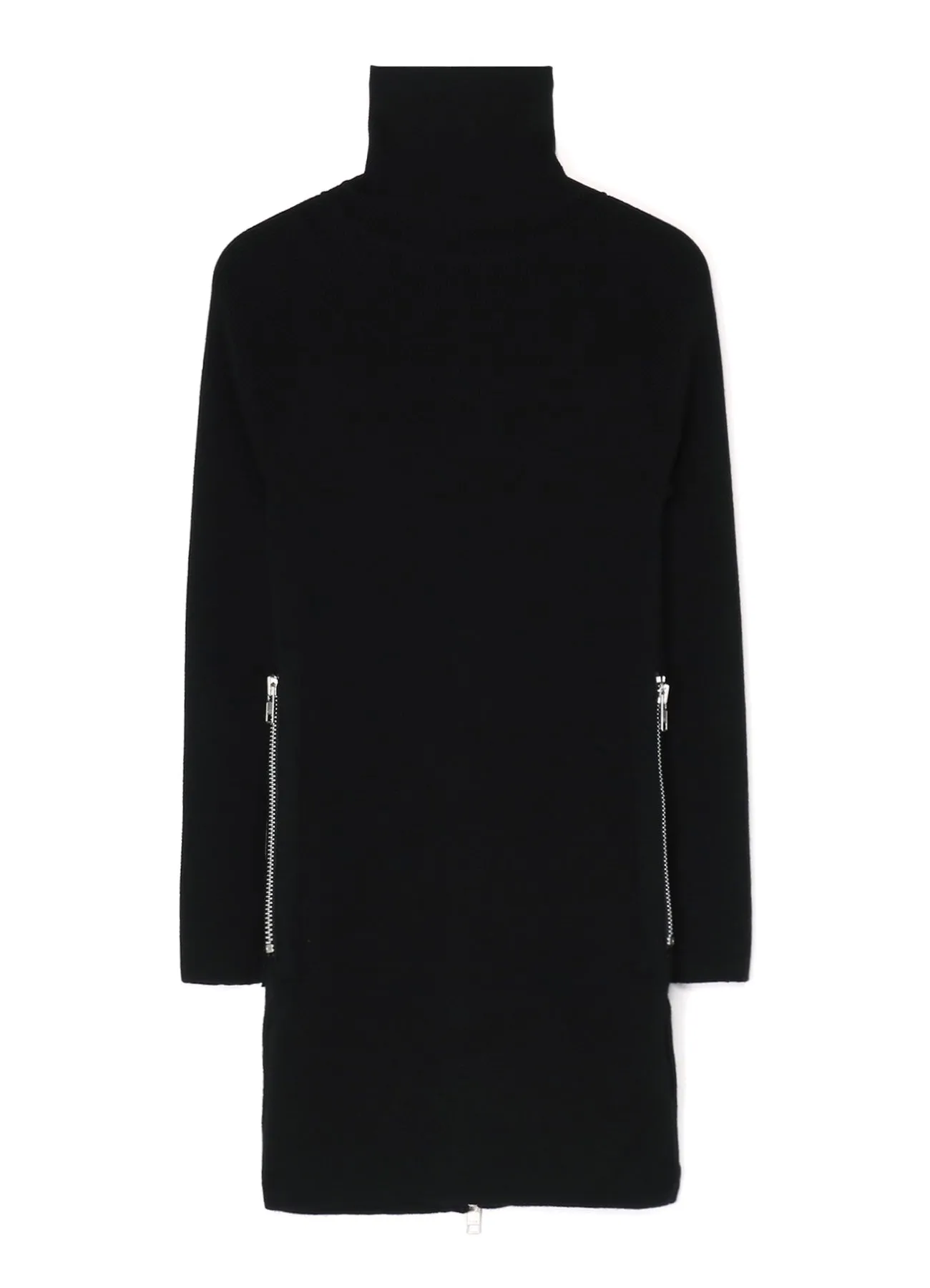 SOFT WOOL TURTLENECK PULLOVER DRESS WITH FASTENER