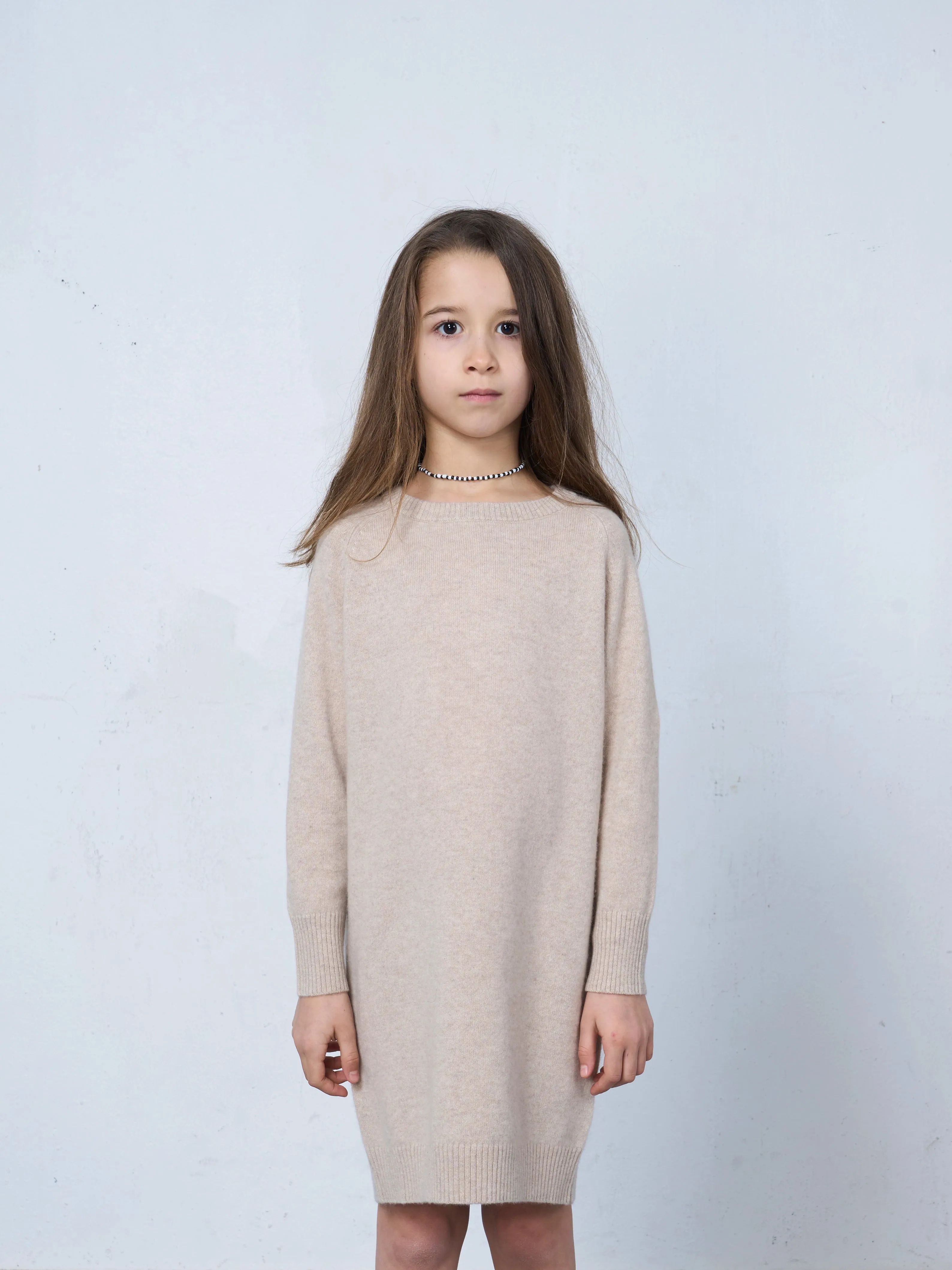 SWEATER DRESS BEIGE <br> - TO PERSONALIZE -