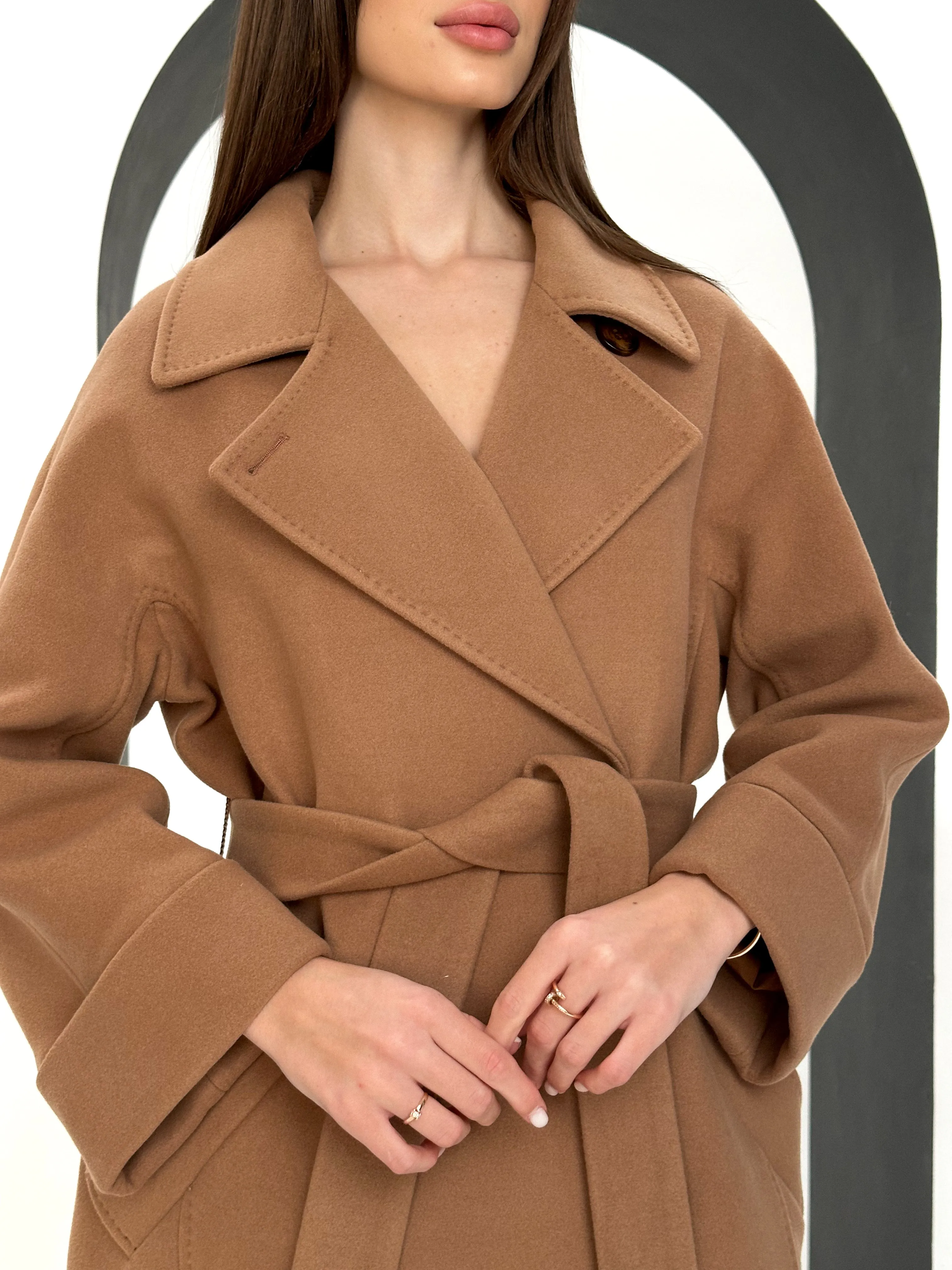 Tailored Cashmere Wool Blend Coat