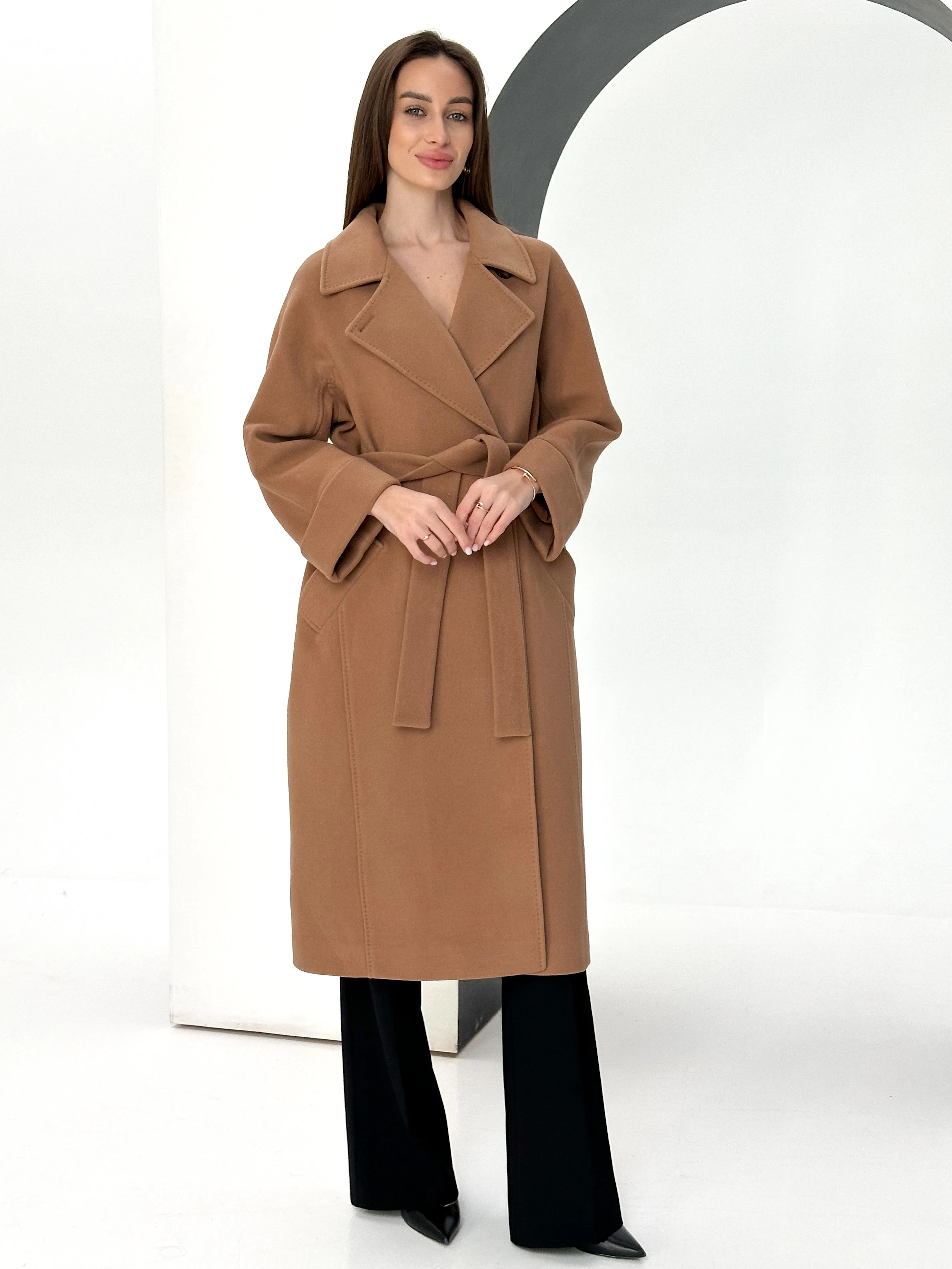 Tailored Cashmere Wool Blend Coat