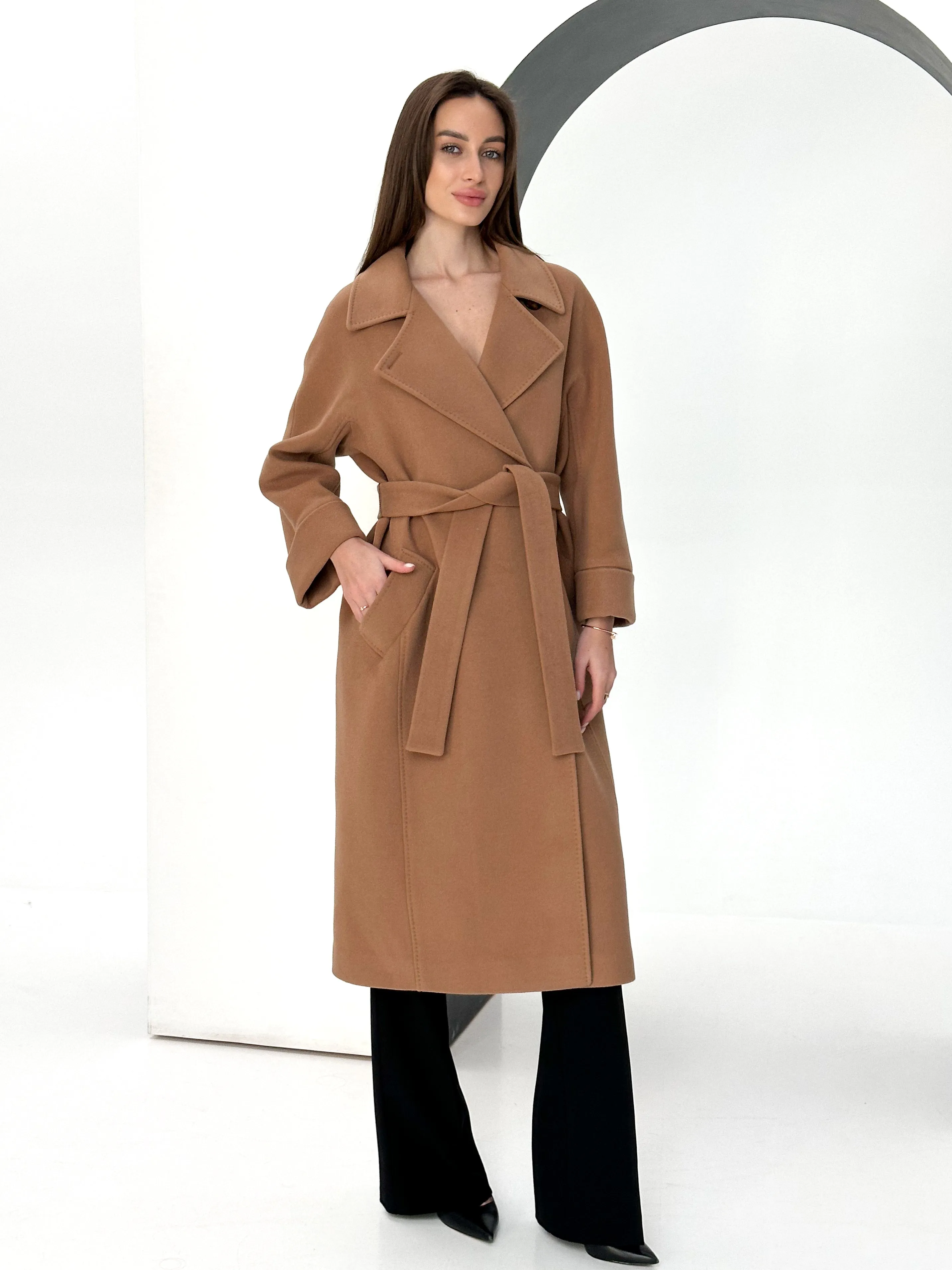 Tailored Cashmere Wool Blend Coat