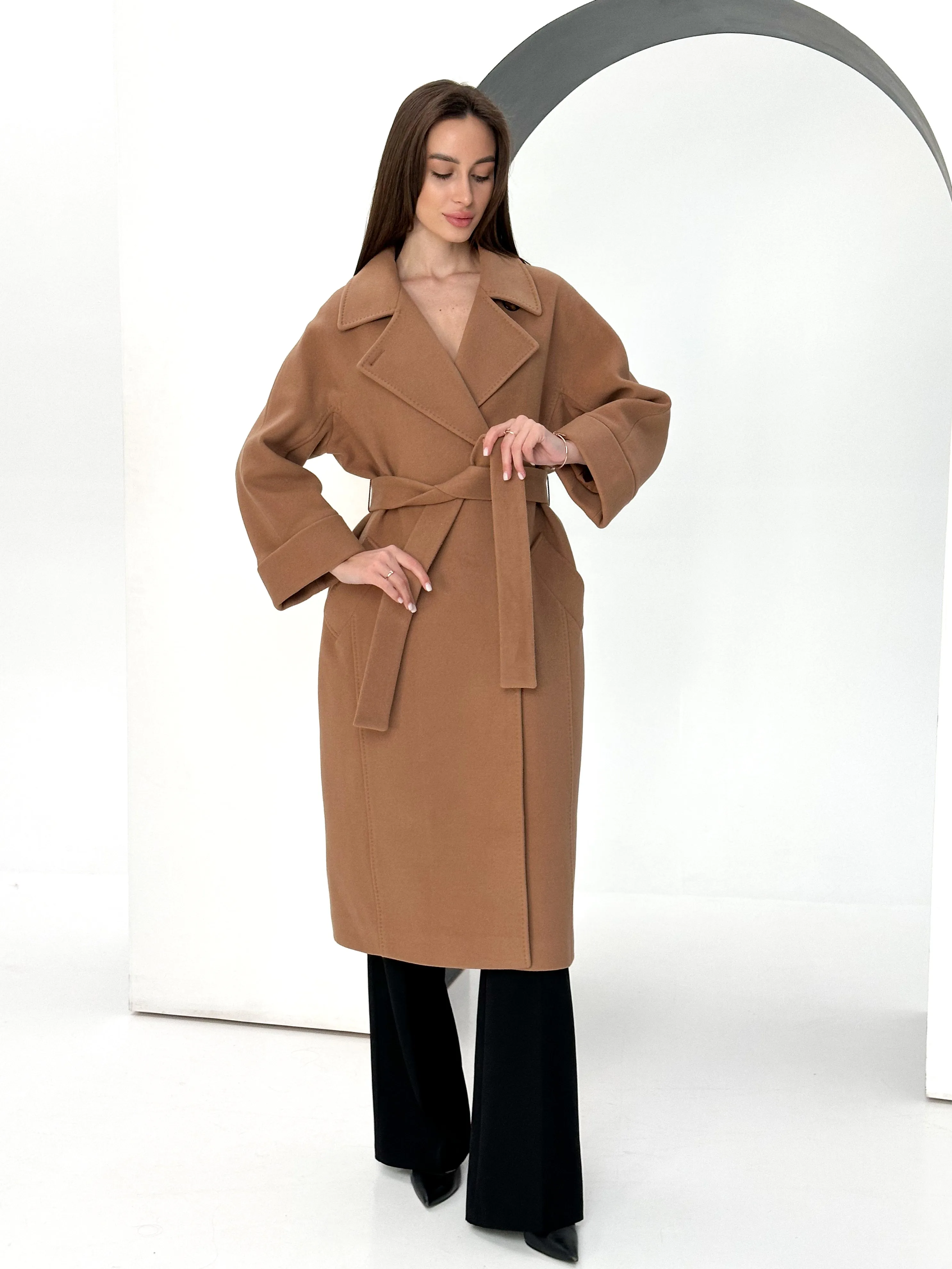 Tailored Cashmere Wool Blend Coat