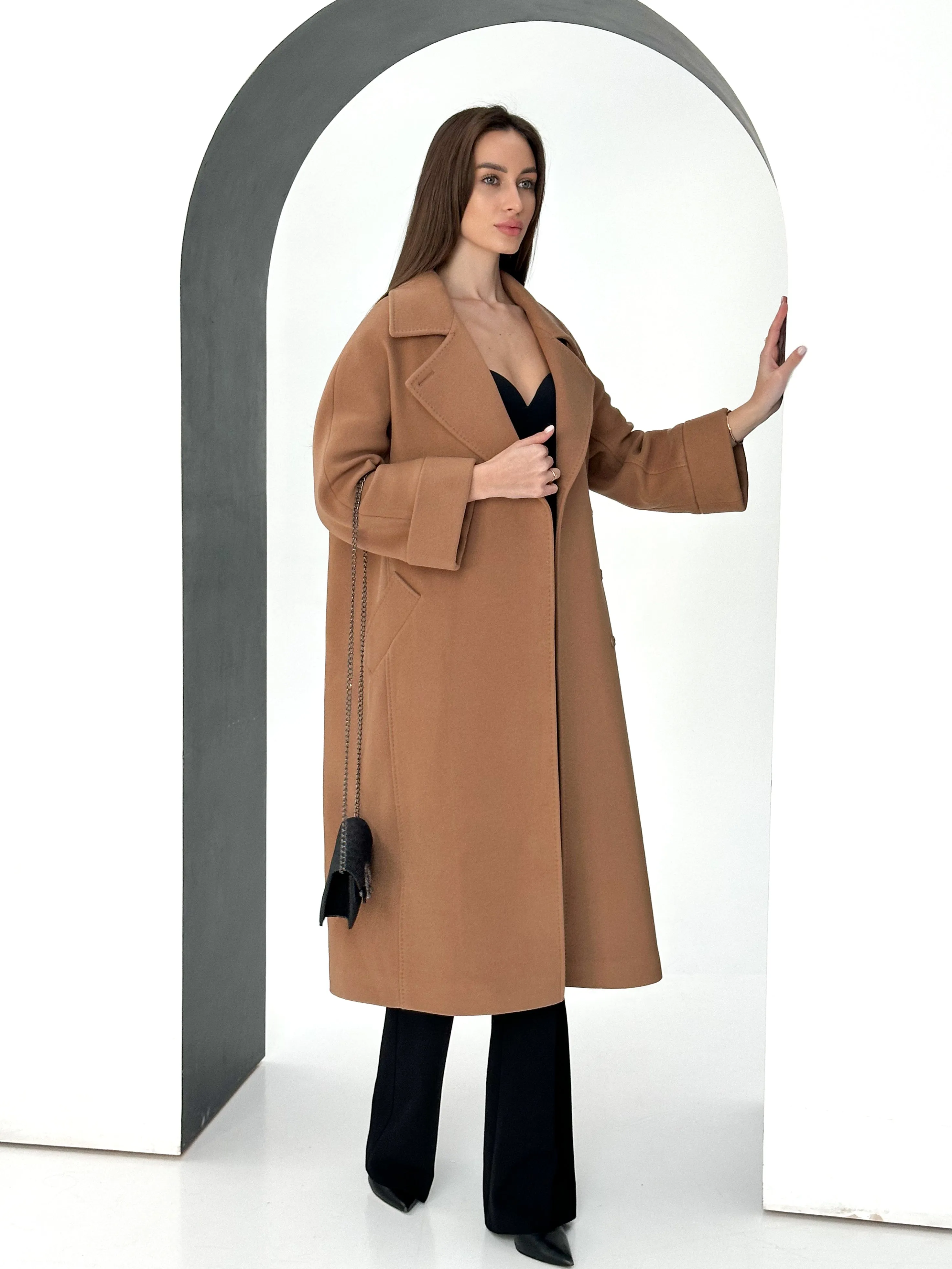 Tailored Cashmere Wool Blend Coat