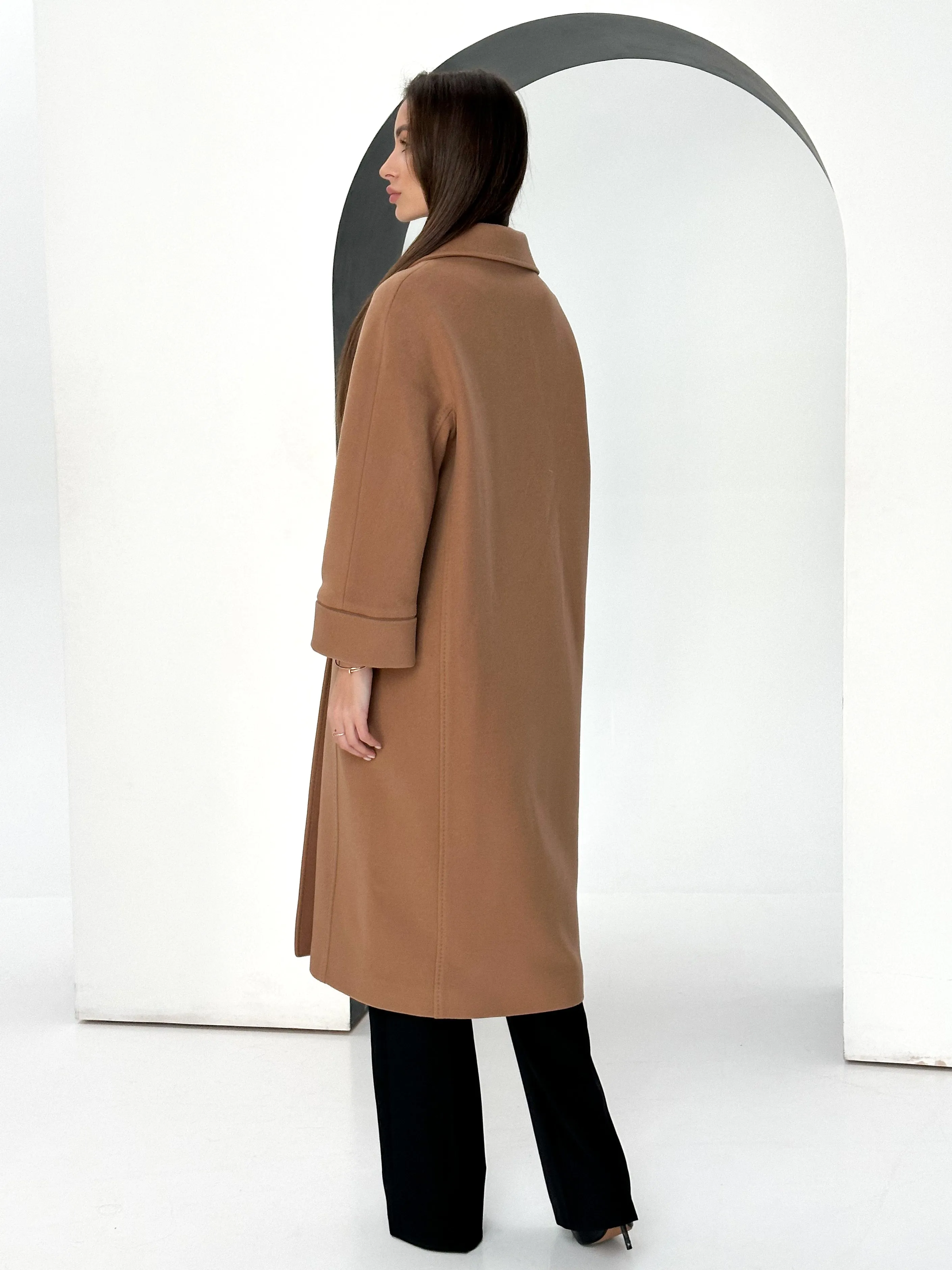 Tailored Cashmere Wool Blend Coat