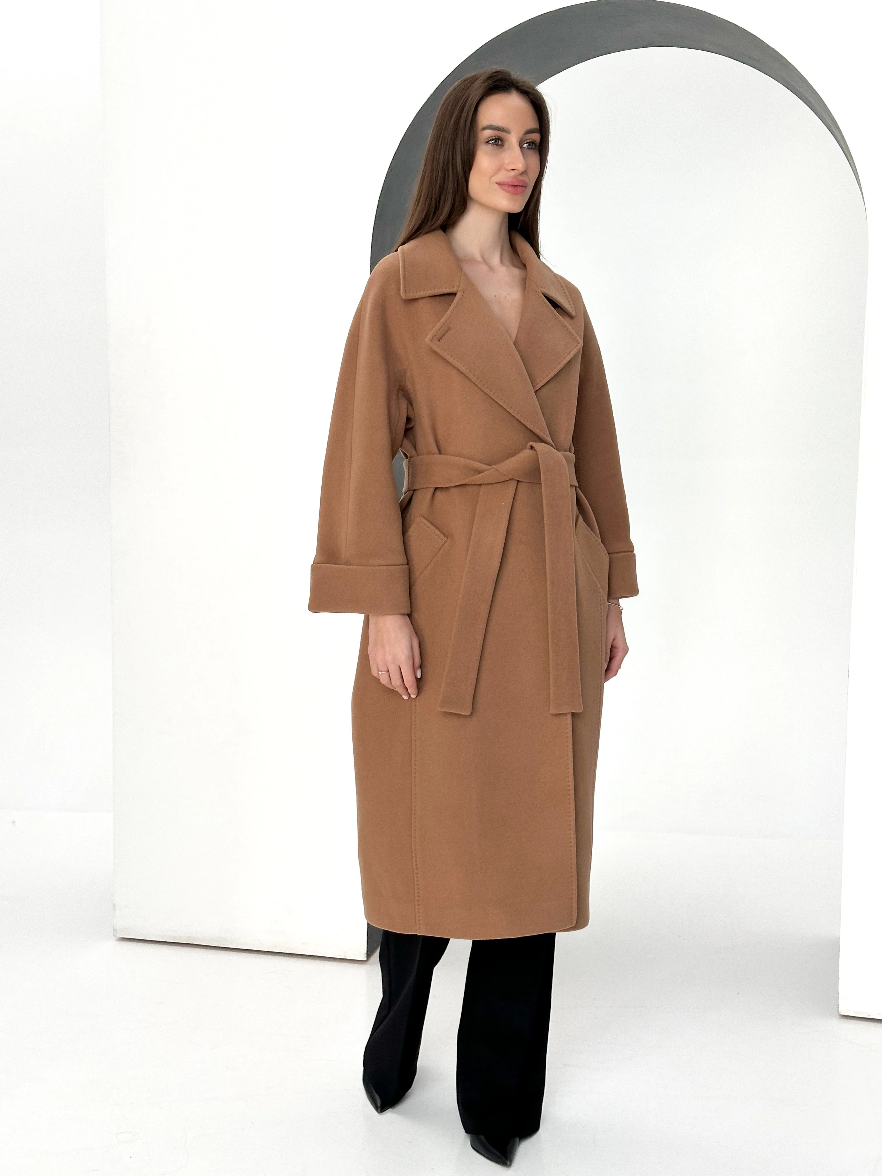 Tailored Cashmere Wool Blend Coat