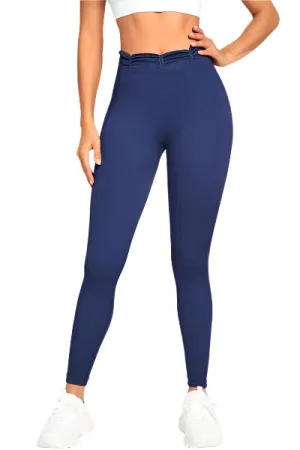 TEEK - Navy Waist Ruched High Waist Active Leggings