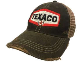 Texaco Gas Station Retro Brand Mesh Brown Adjustable Snapback Trucker Hat Cap