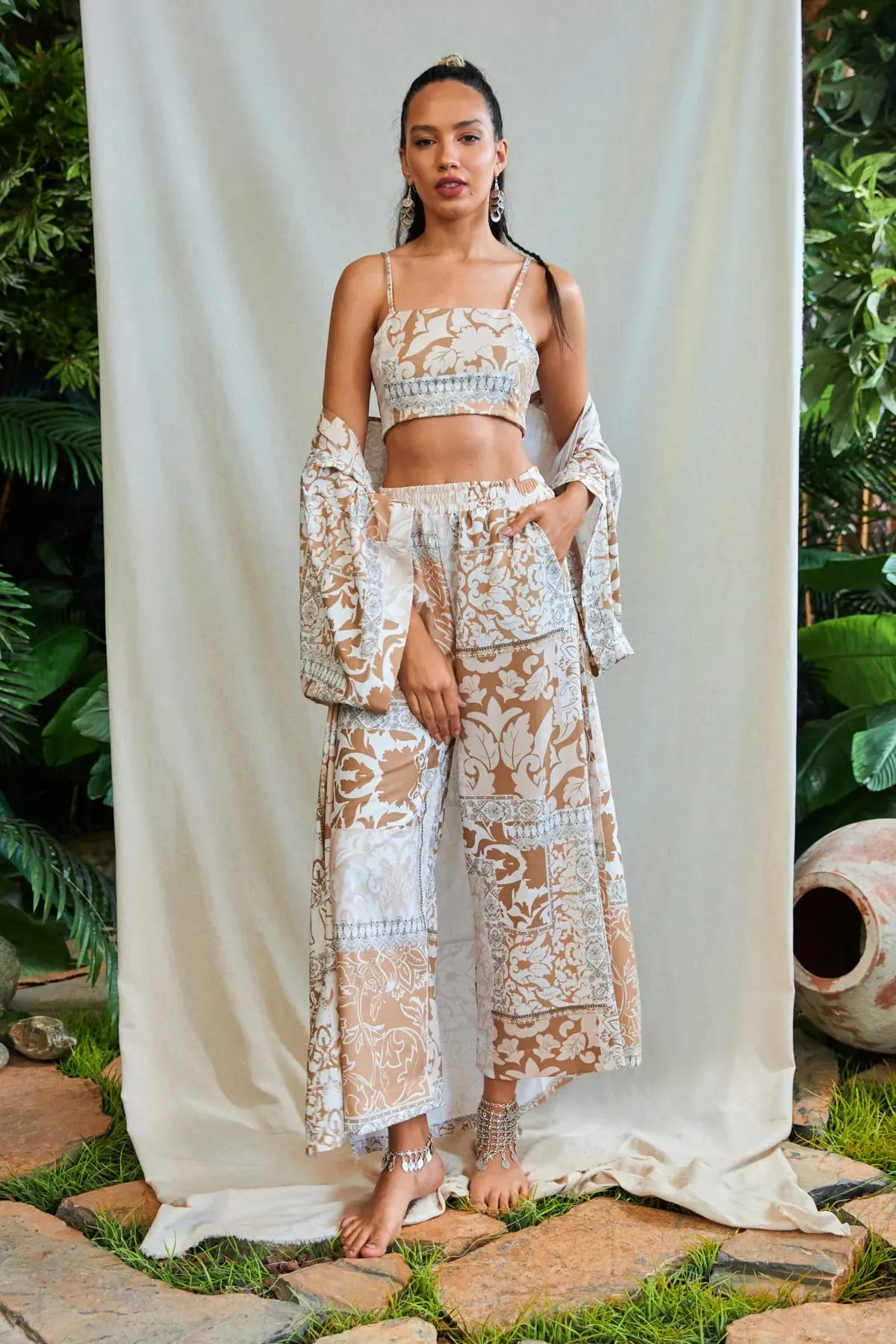 The Champ Clothing Kimono 3 Piece Bottom-Top Set