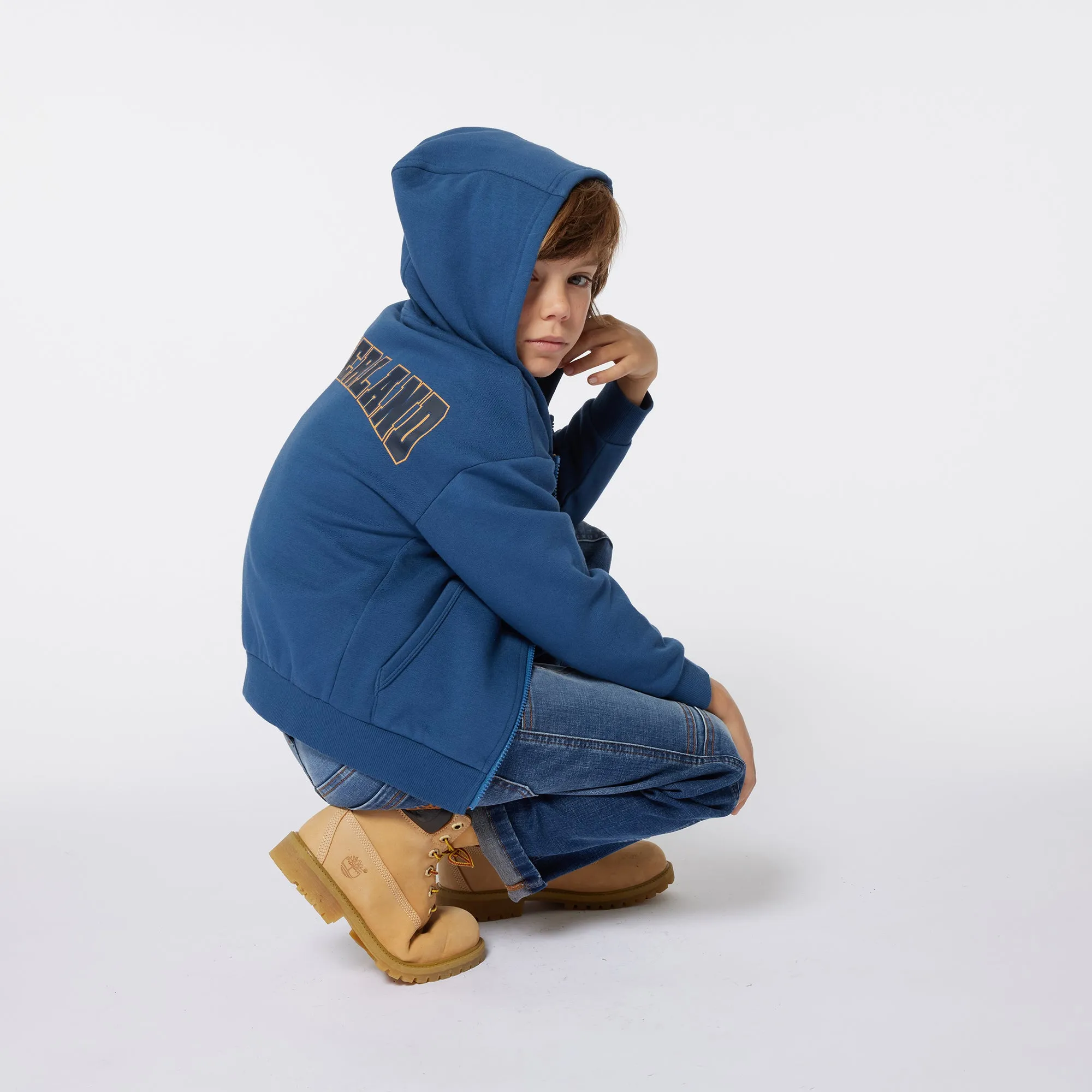 Timberland Boys Blue Hooded Jacket