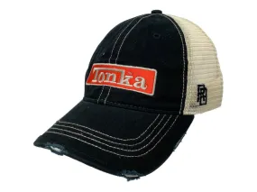 Tonka Trucks Classic Retro Brand Black Vintage Mesh Adjustable Snapback Hat Cap