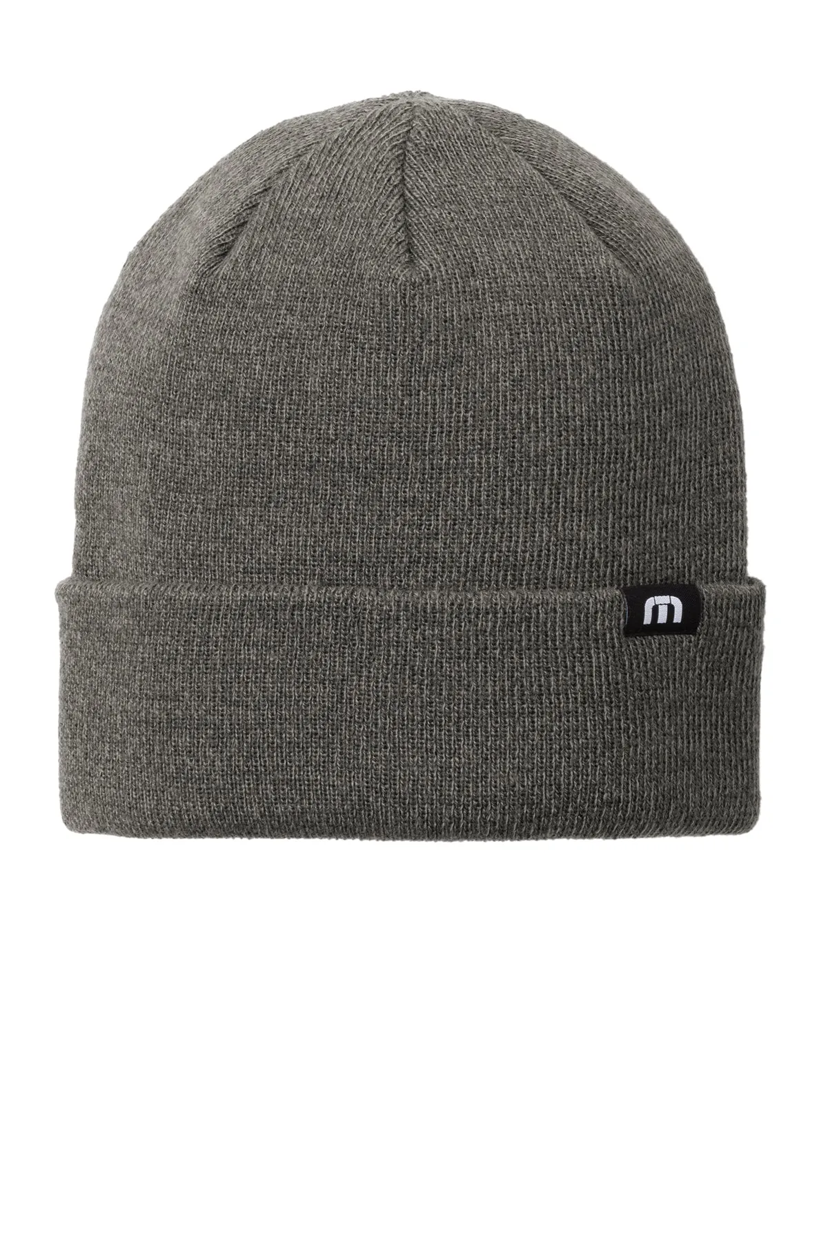 TravisMathew Solid Cuffed Beanie, Dark Grey Heather