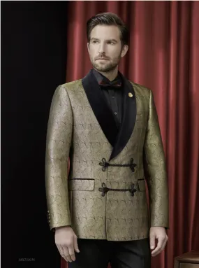 Tuxedo Gold Patterned Brocade Jacket / Style Number J39190/220