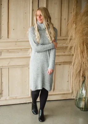 Two Tone Gray Sweater Dress - FINAL SALE