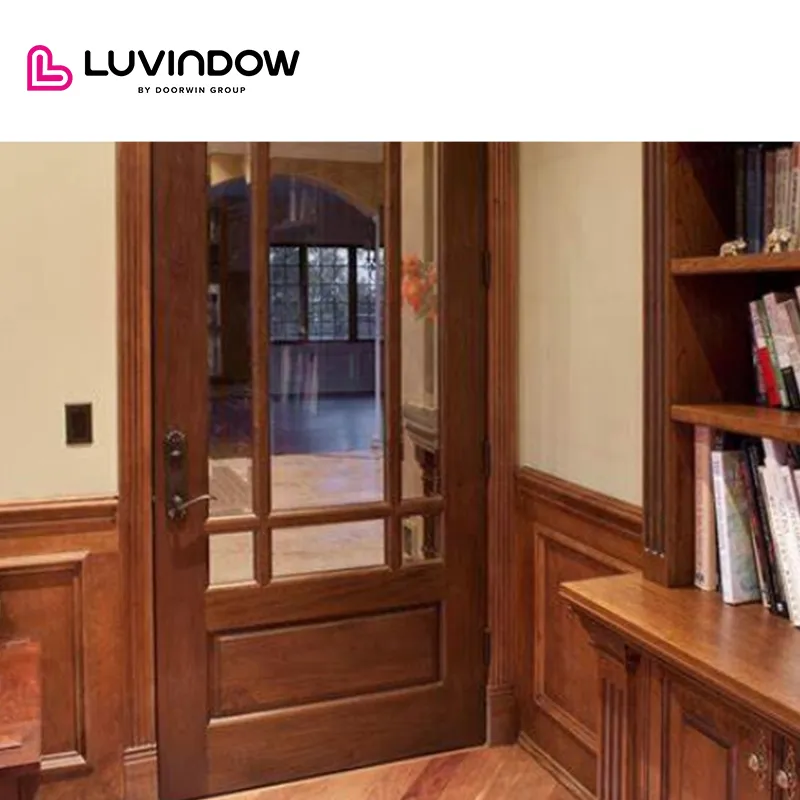 USA	Gilbert good quality LUVINDOW Wooden doors for arc interiors wood grain entrance door solid wood with patterns casement door