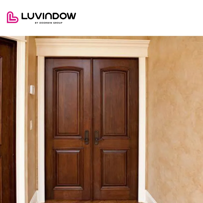 USA	Gilbert good quality LUVINDOW Wooden doors for arc interiors wood grain entrance door solid wood with patterns casement door