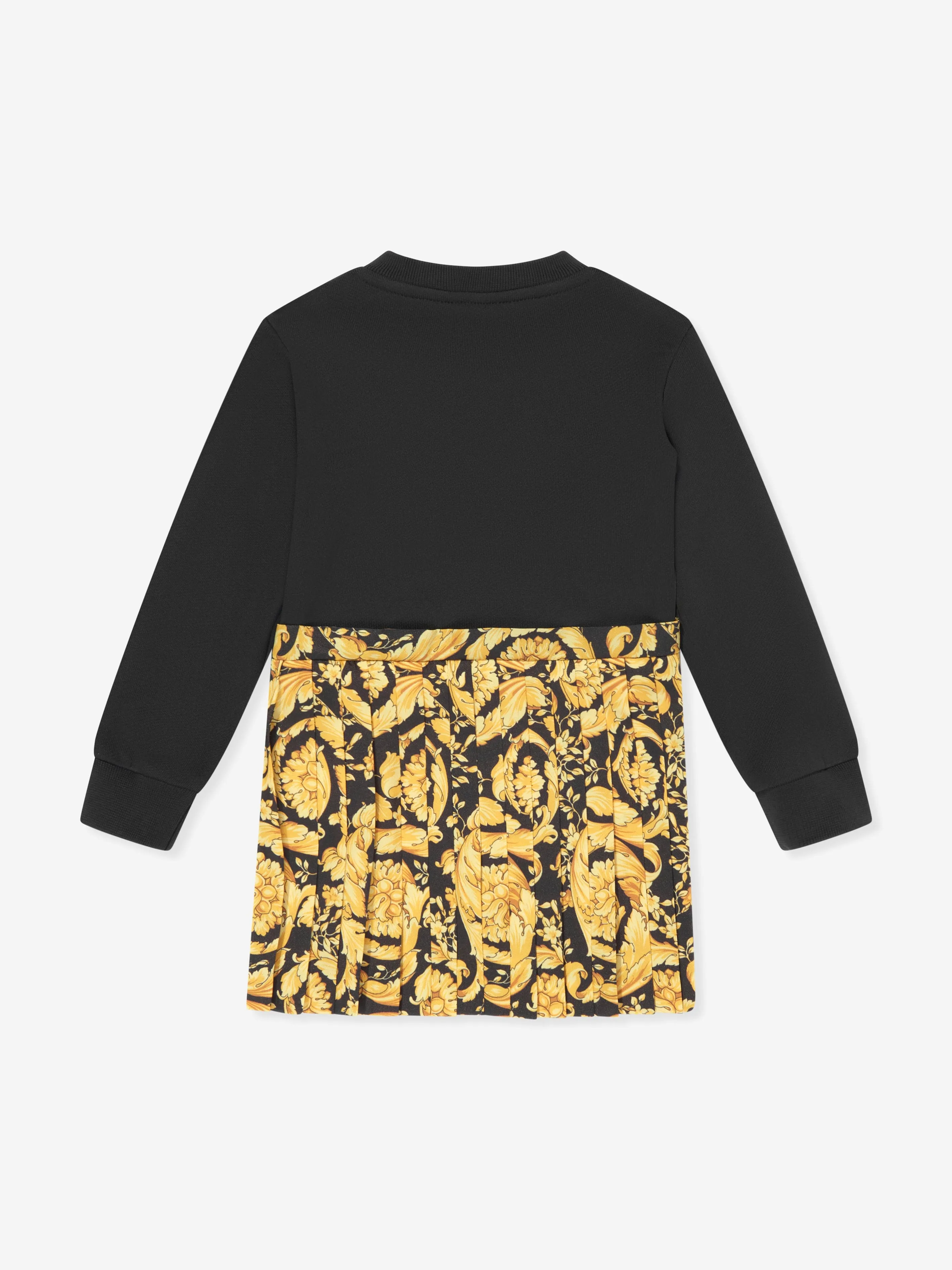 Versace Baby Girls Barocco Sweater Dress in Black