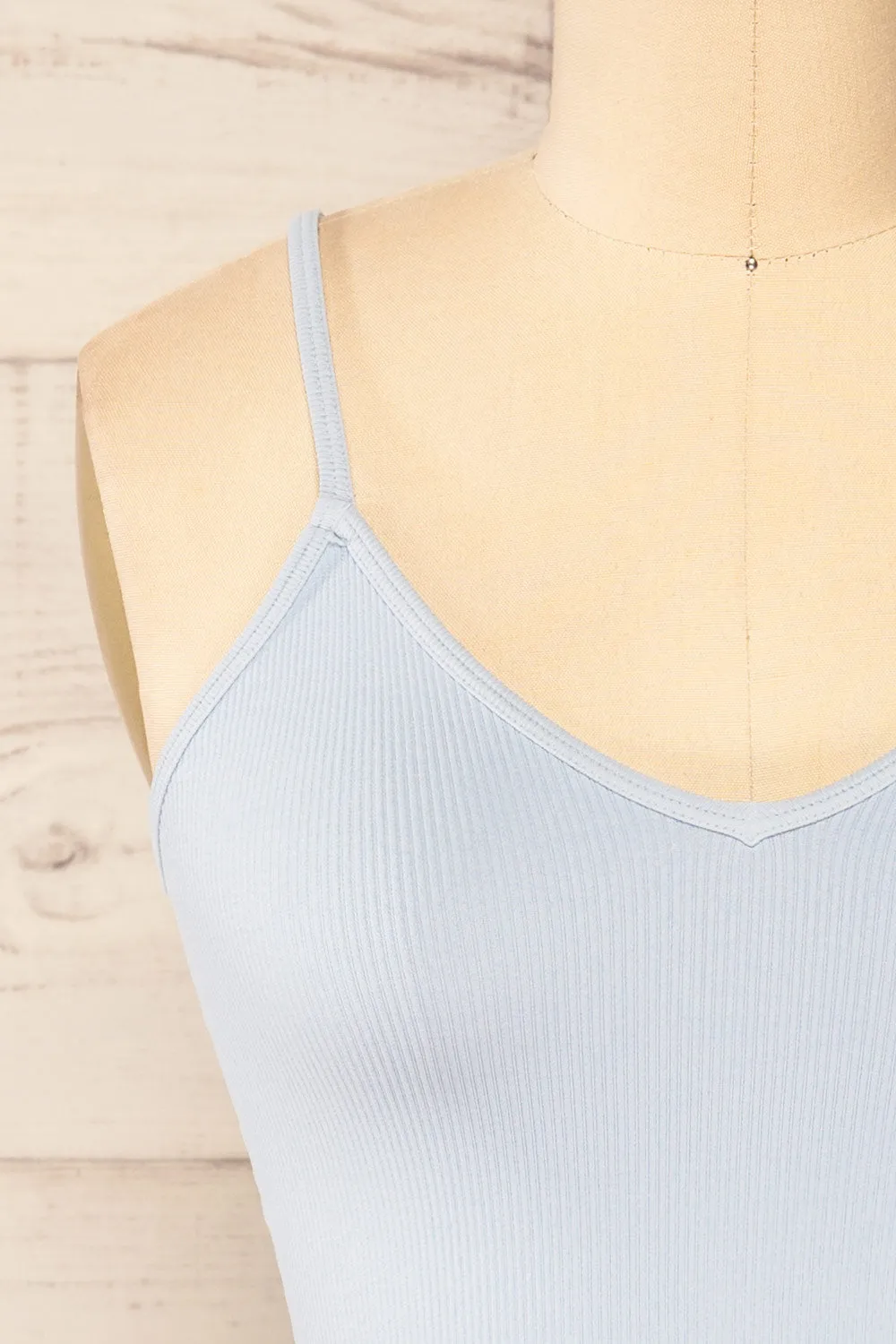 Volos | Ribbed Thin Strap Crop Cami