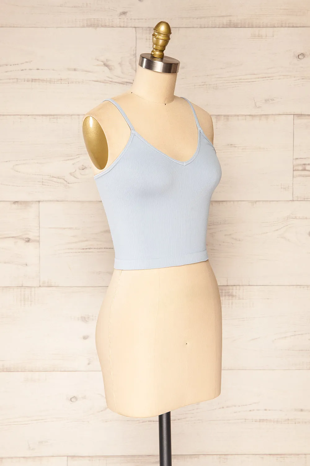 Volos | Ribbed Thin Strap Crop Cami