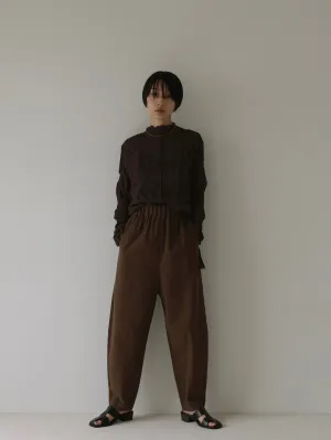 WAIST PLEATS COCOON PANTS