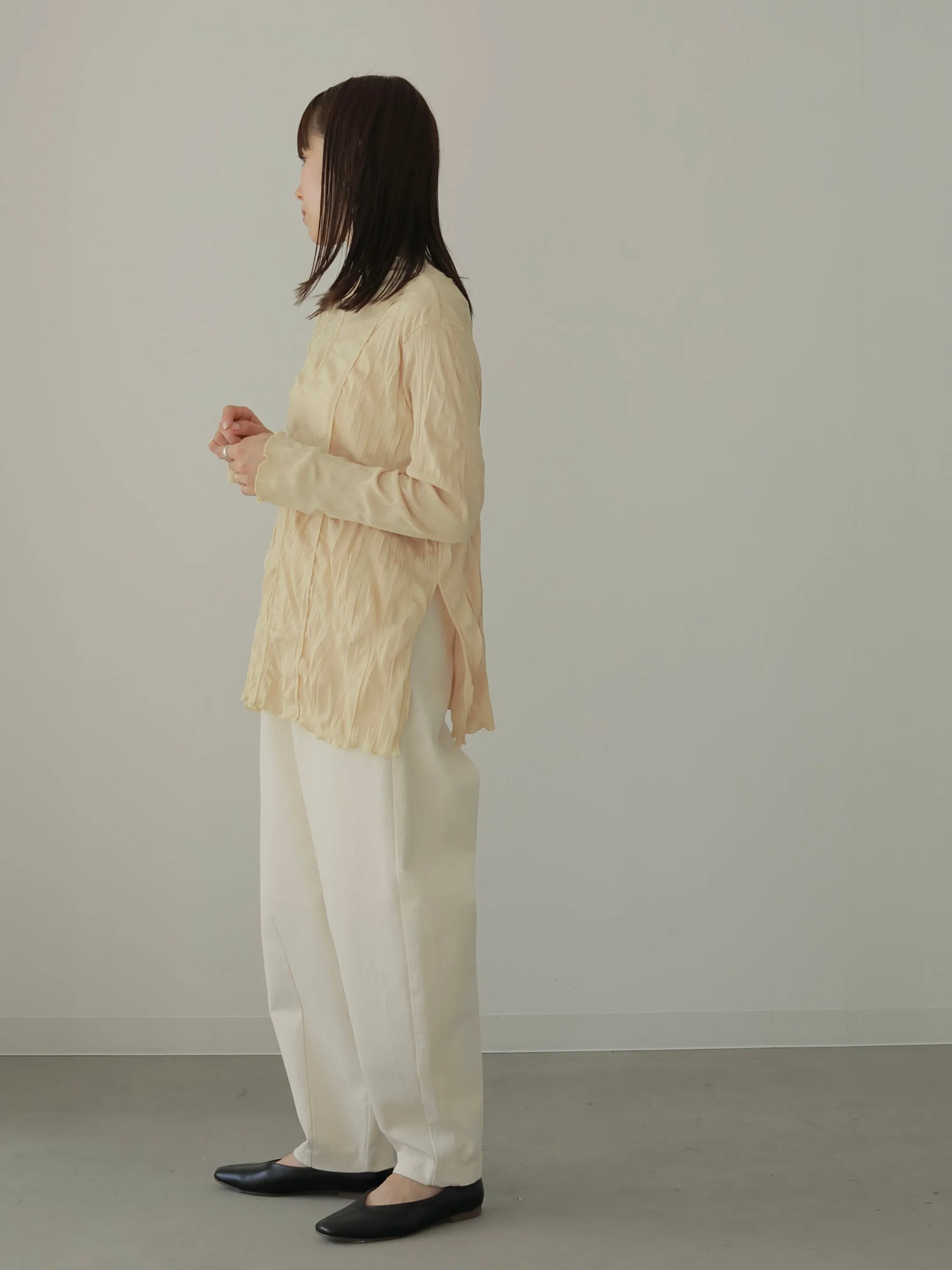 WAIST PLEATS COCOON PANTS