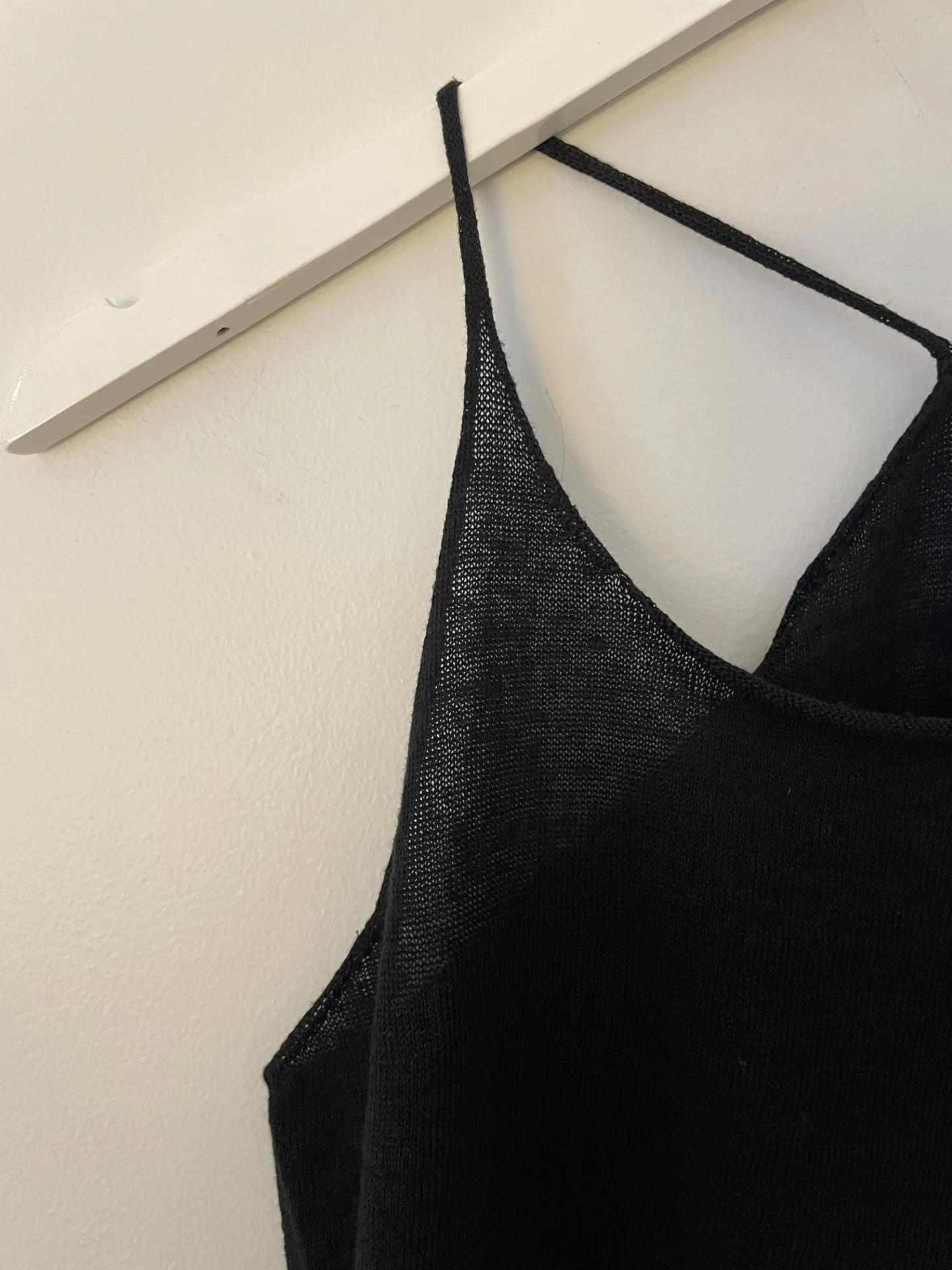 Washable Linen Camisole in Black