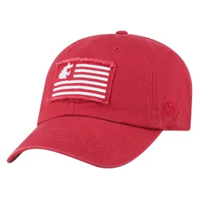 Washington State Cougars TOW Crimson "Flag 4" Crew Adj. Relax Hat Cap